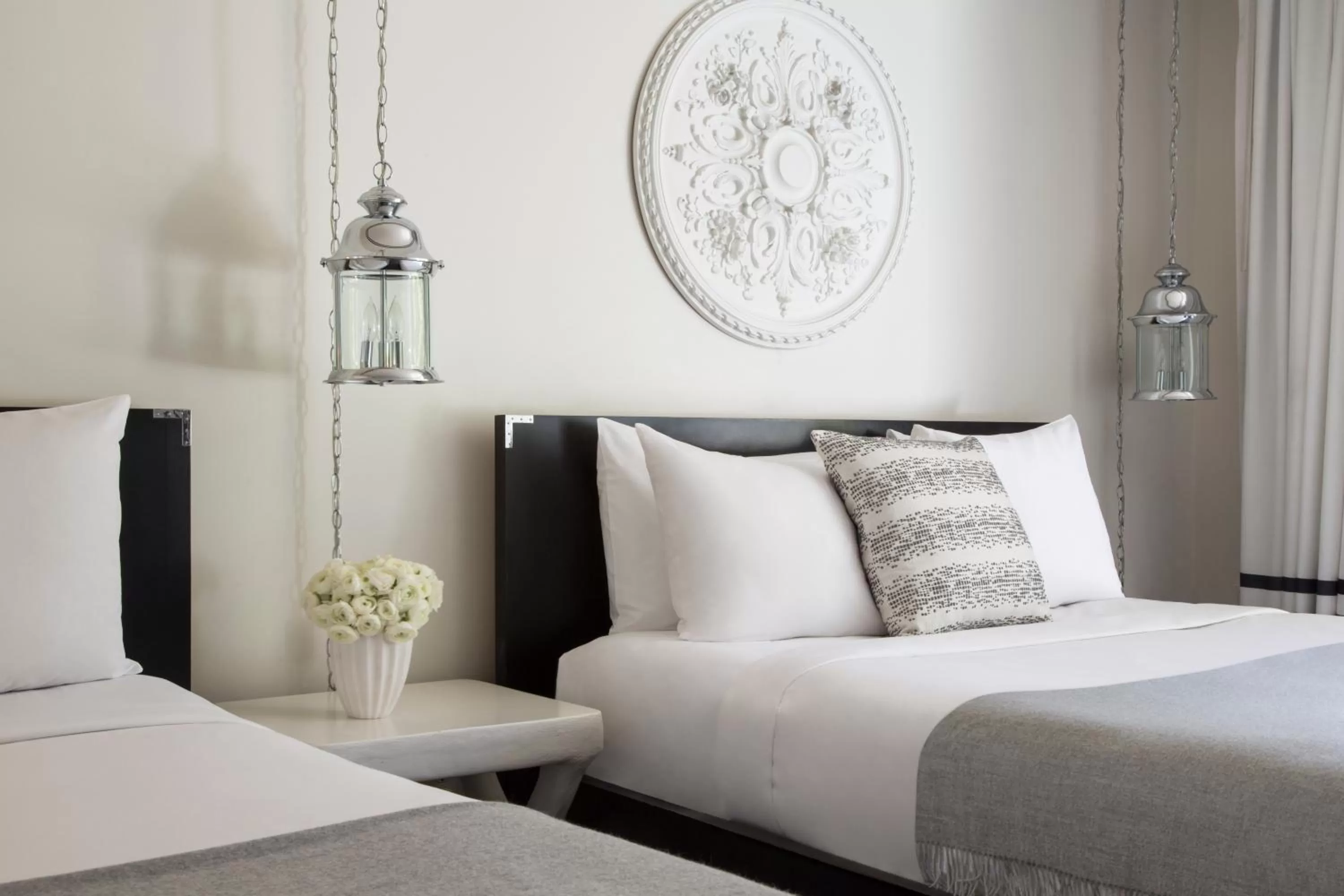 Decorative detail, Bed in Avalon Hotel & Bungalows Palm Springs, a Member of Design Hotels