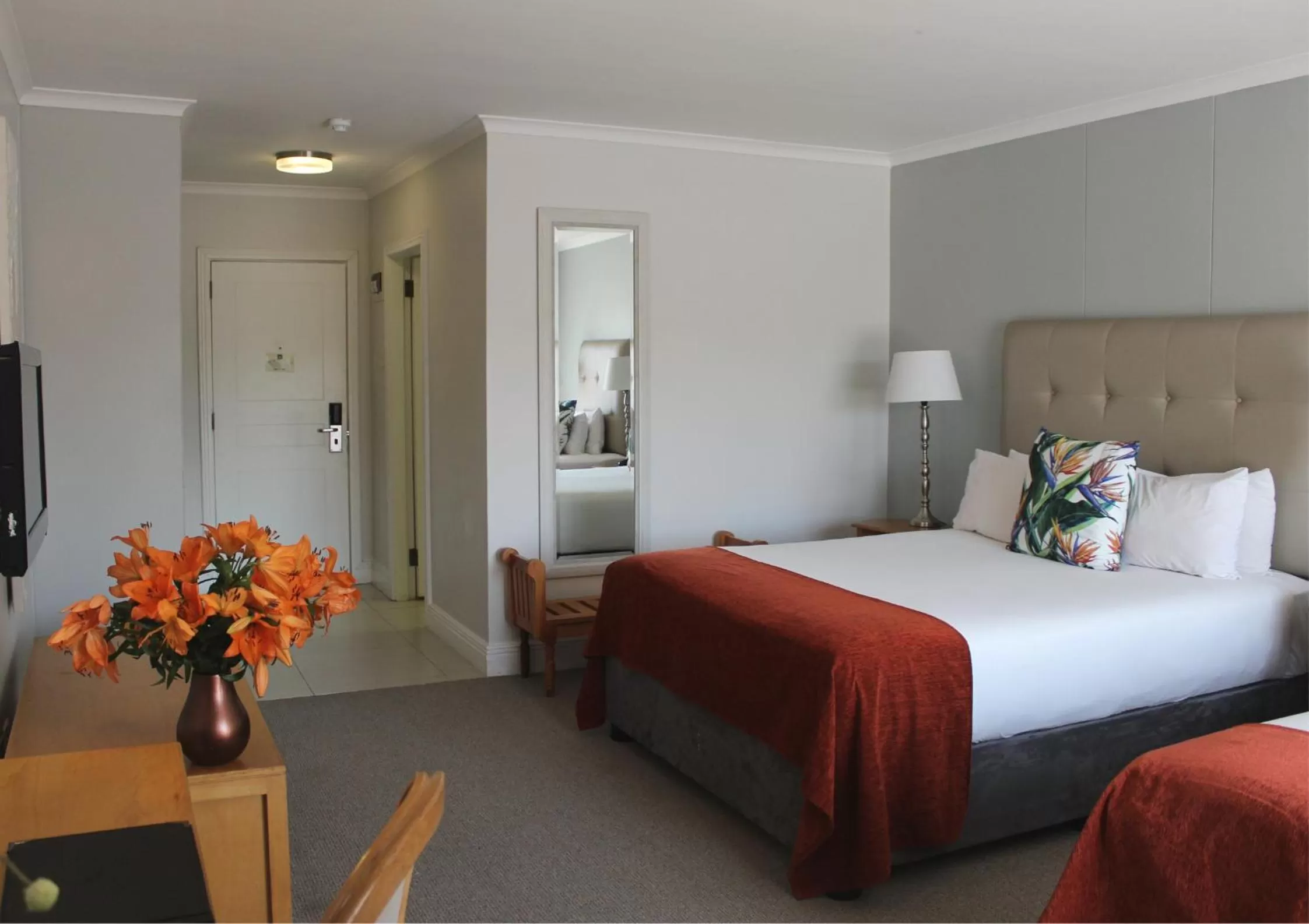 Bed in The Riverside Hotel