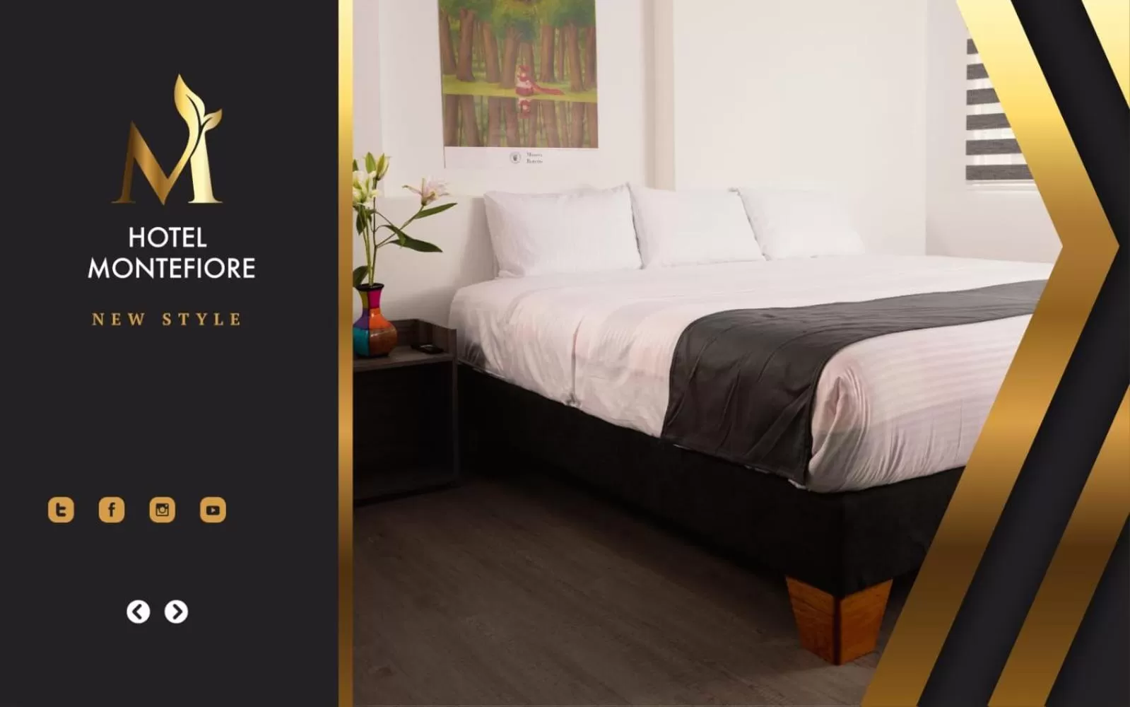 Bed in Hotel Montefiore