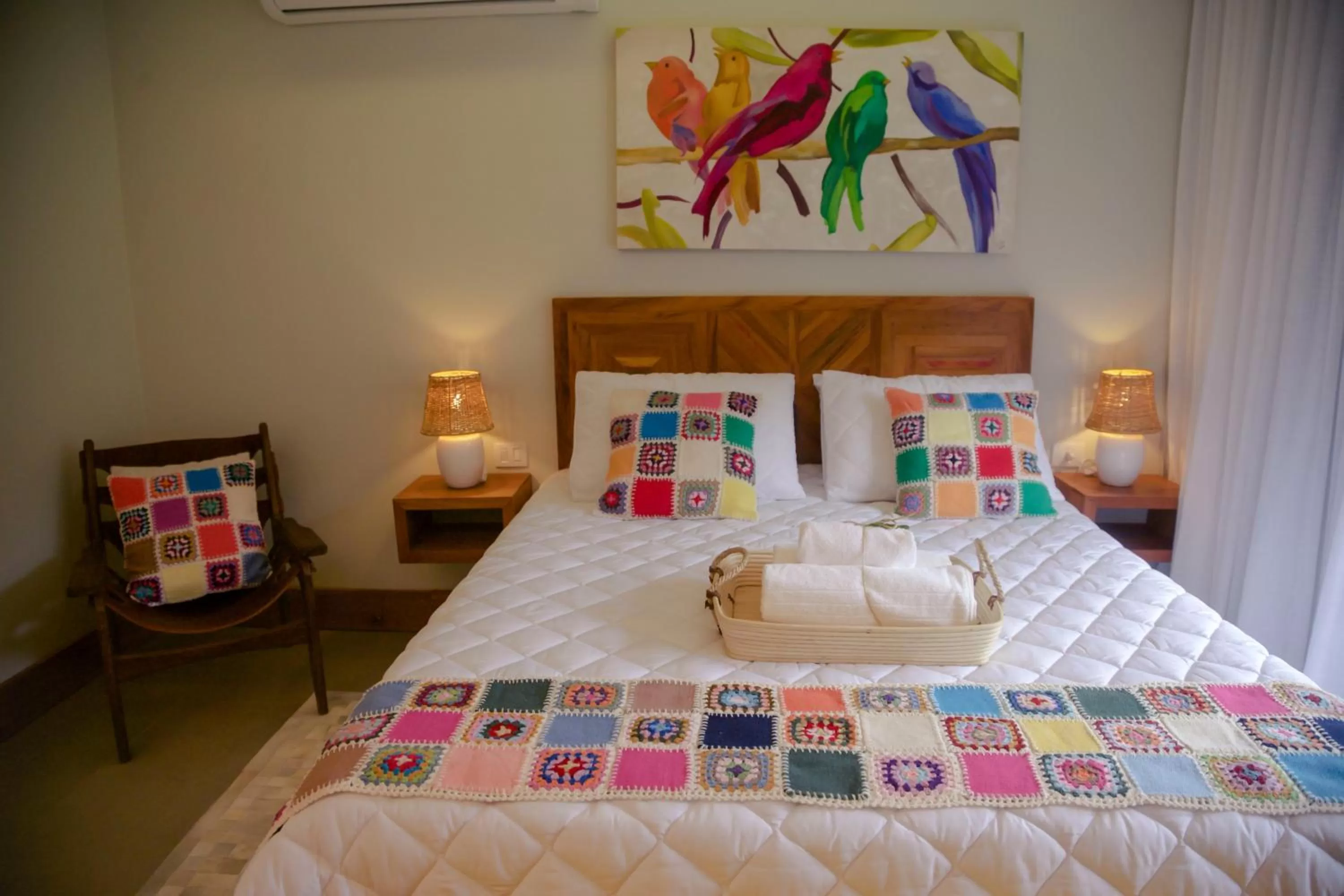 Bed in Pousada Vila do Loro