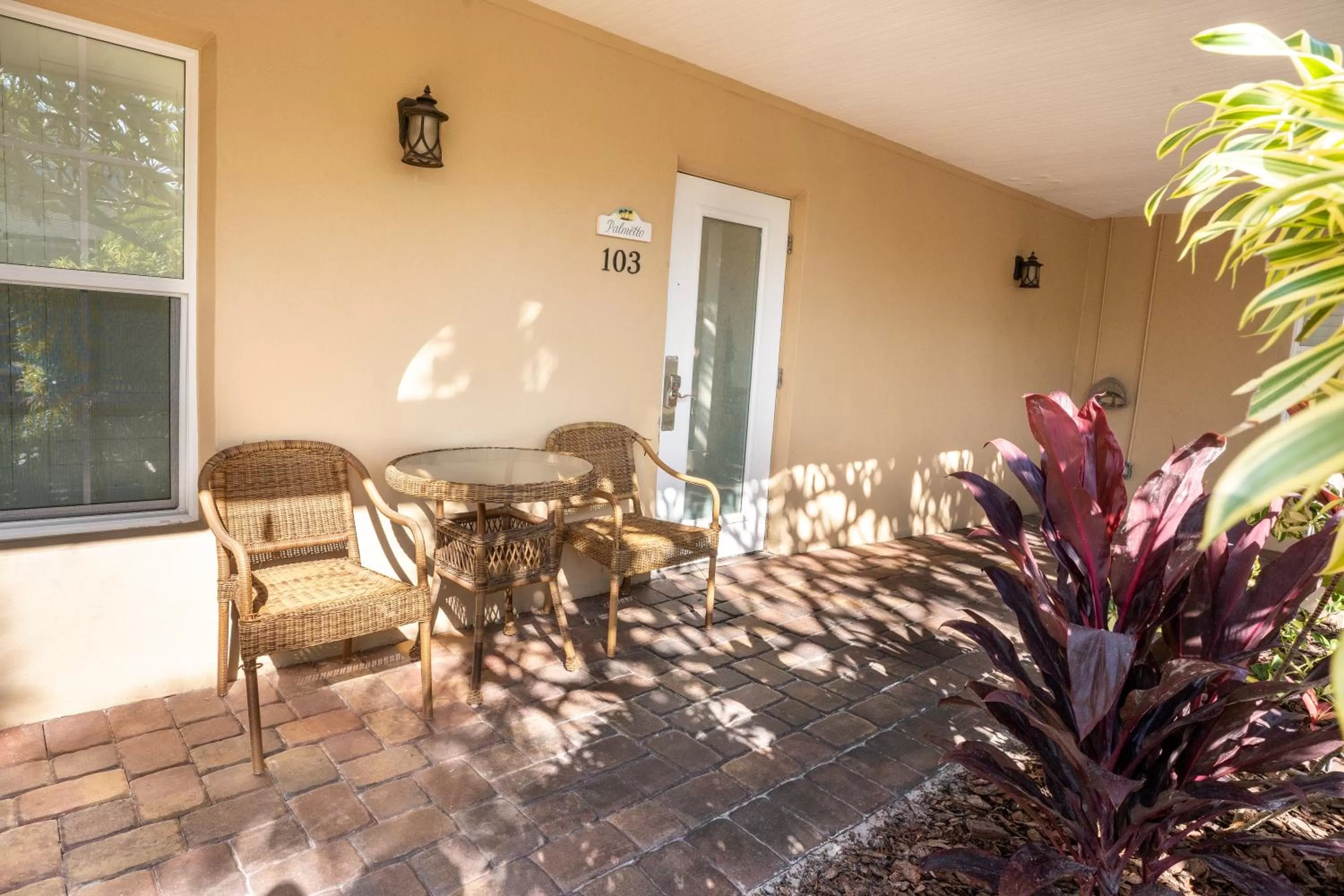 Patio in The Capri at Siesta