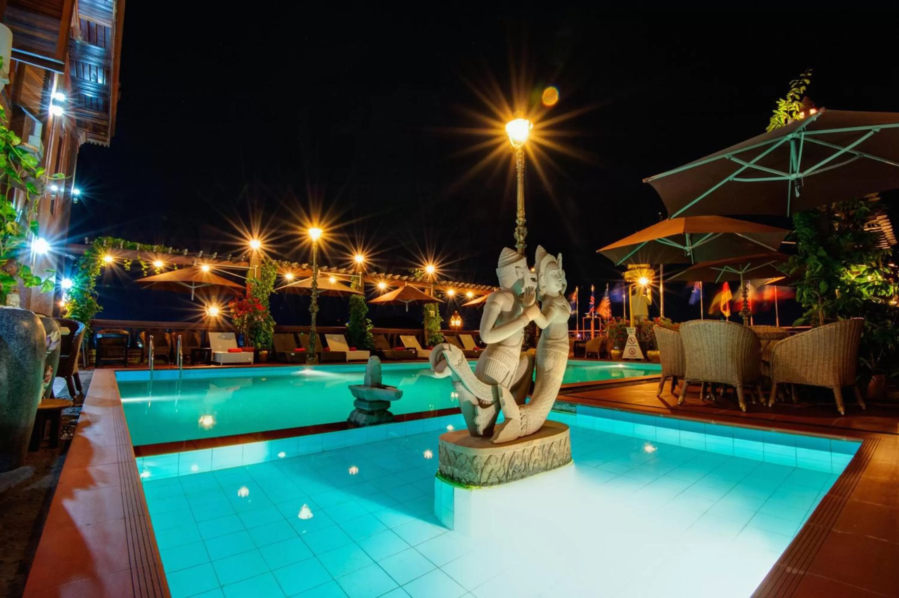 Pool view in Okay Boutique Hotel