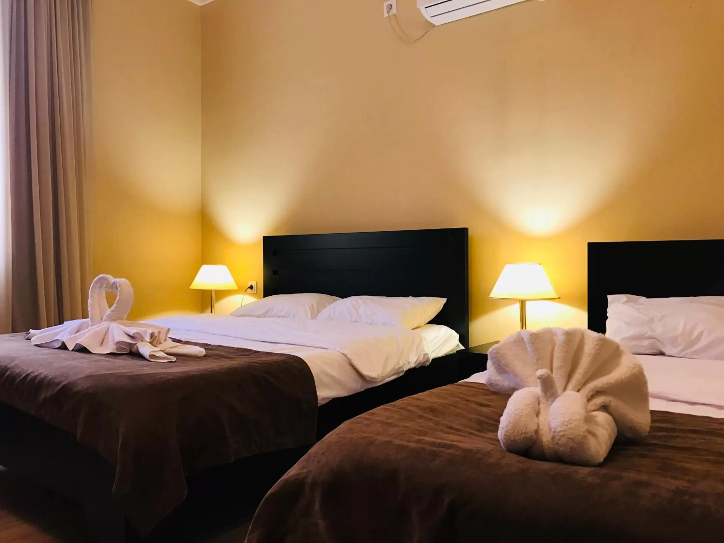 Bed in Royal Palace Hotel, Lagodekhi