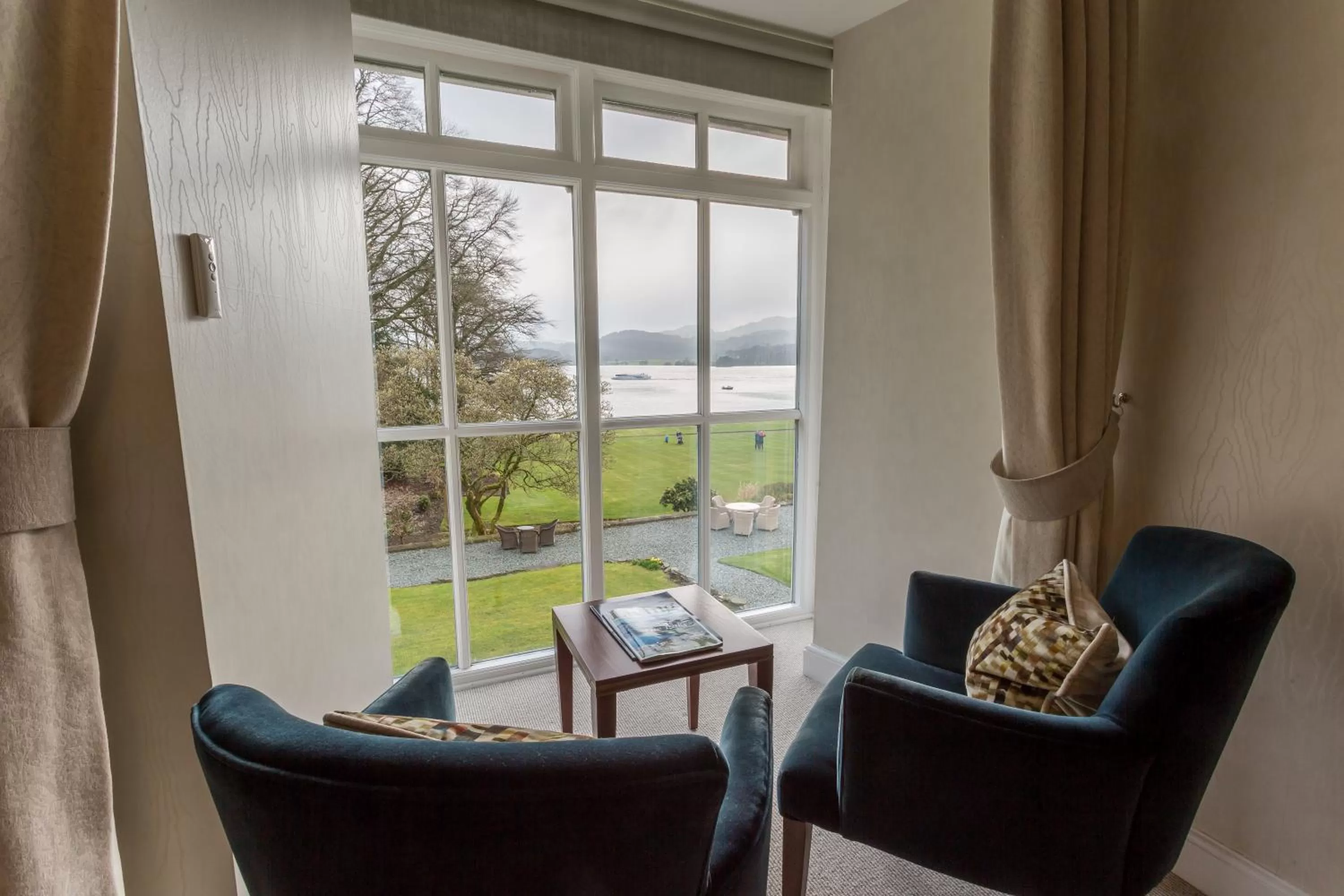 Lake view in Storrs Hall Hotel on the shore of Lake Windermere