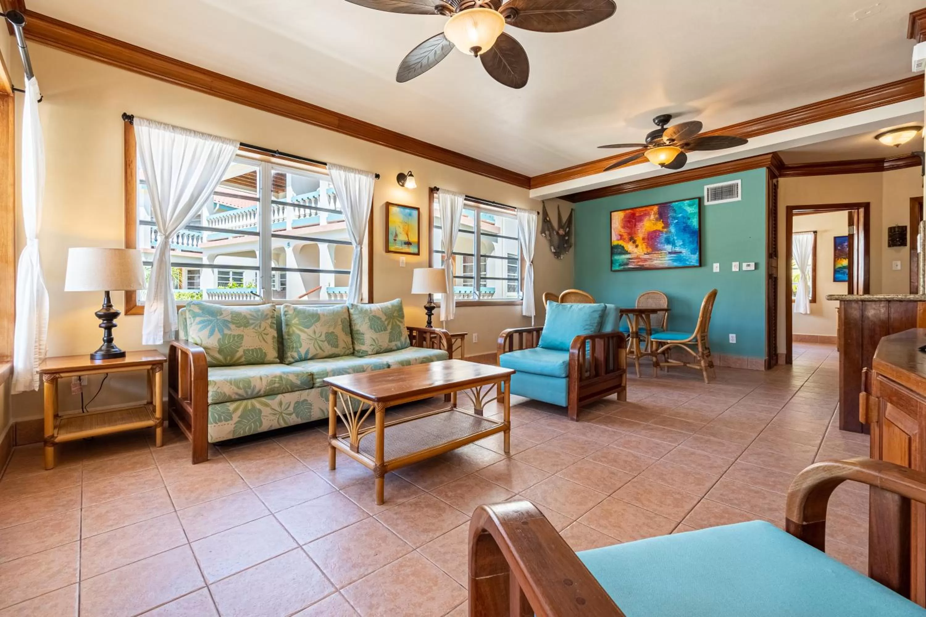 Living room in Belizean Shores Resort
