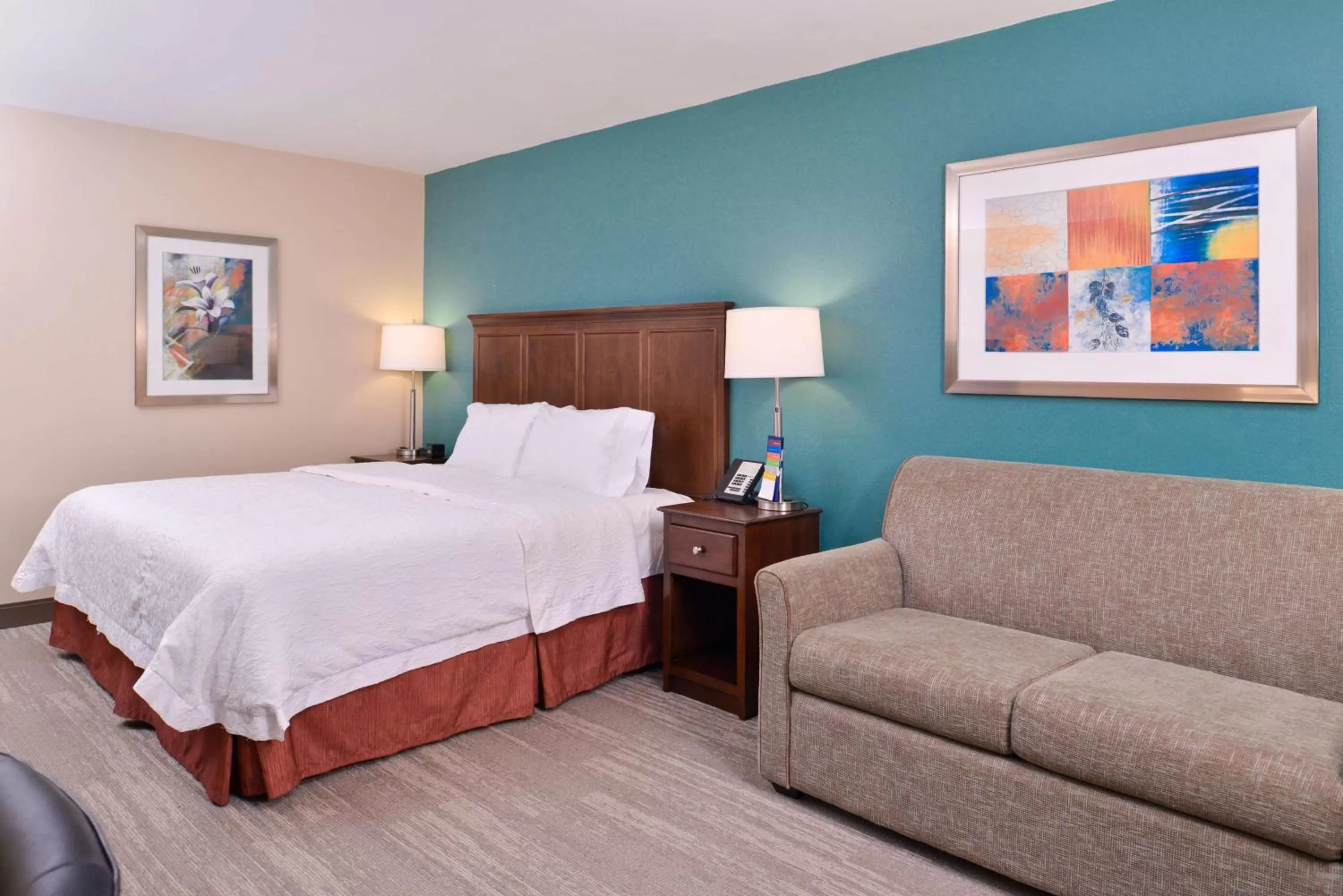 King Room with Sofa Bed and Study - Non-Smoking in Hampton Inn by Hilton Decatur