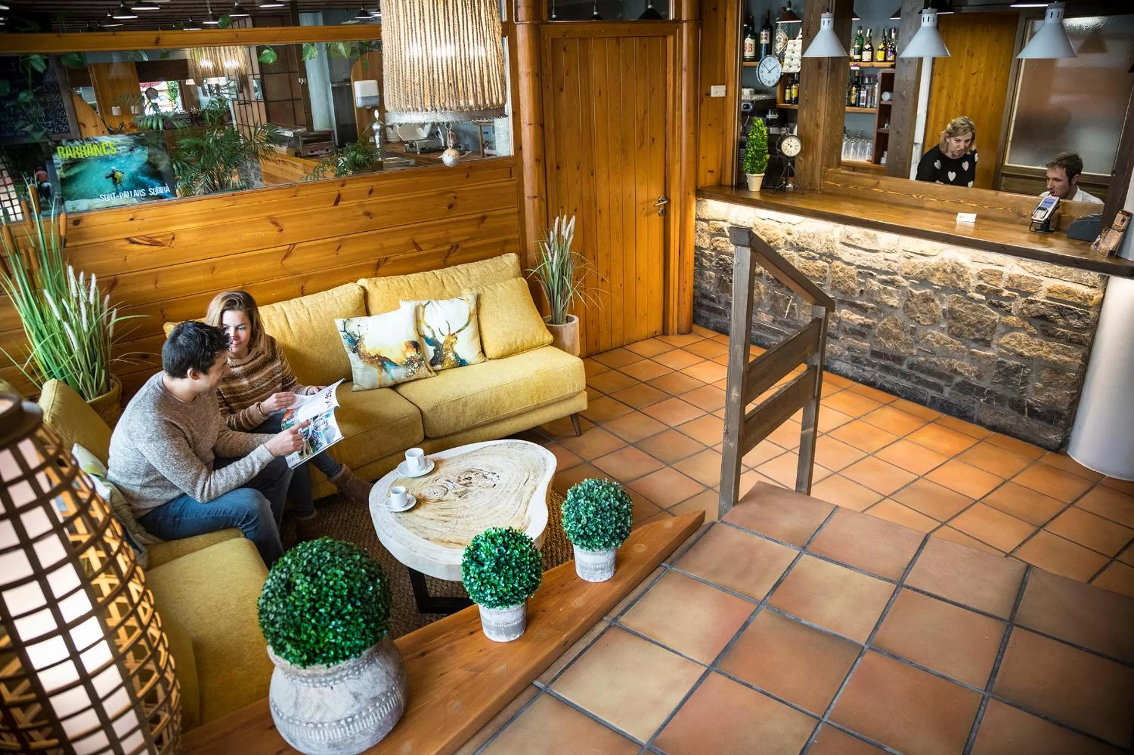 Living room in Hotel Restaurant Les Brases