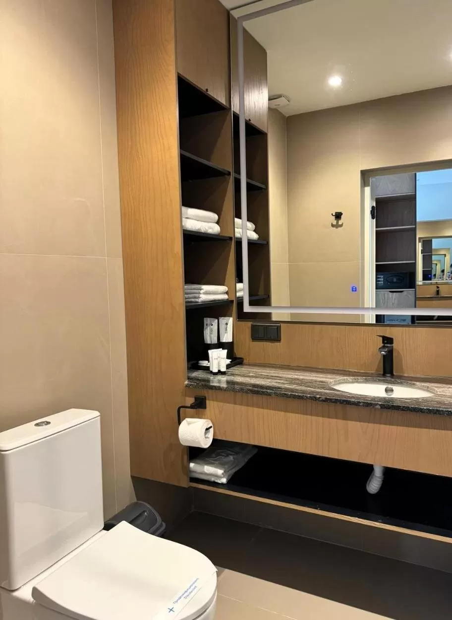 Toilet in Evropa Hotel