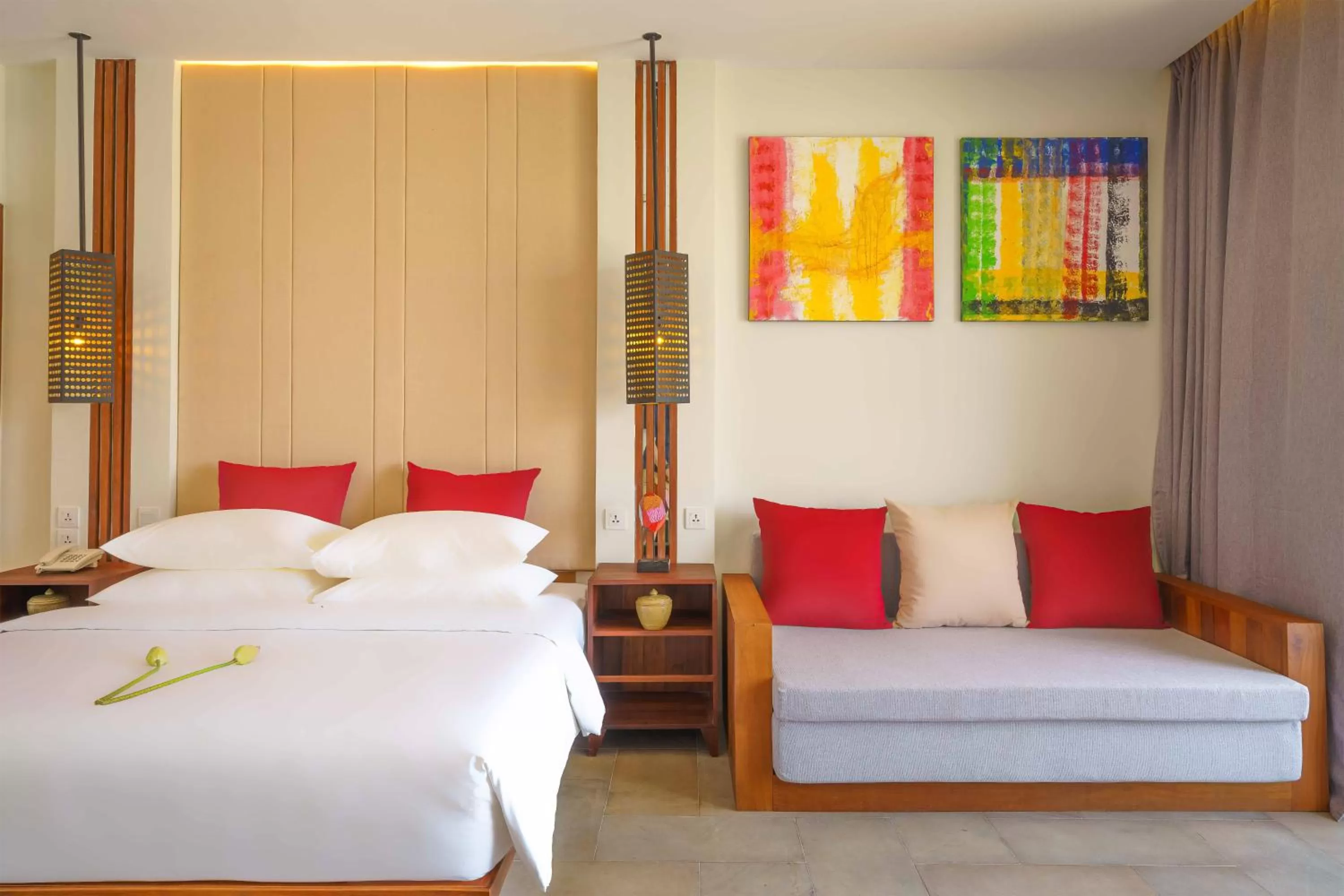 Seating area, Bed in The Villa by Metta