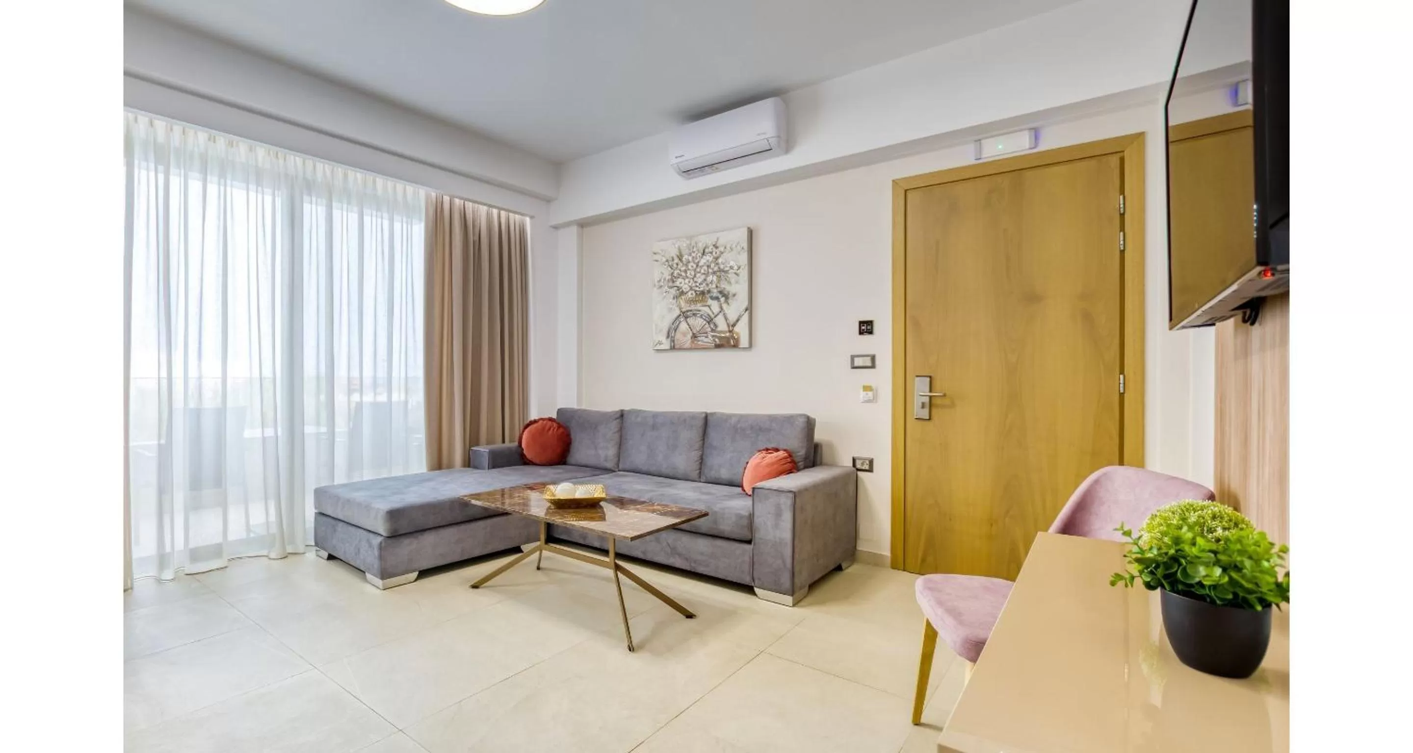 Living room in Sapphire Horizon Suites