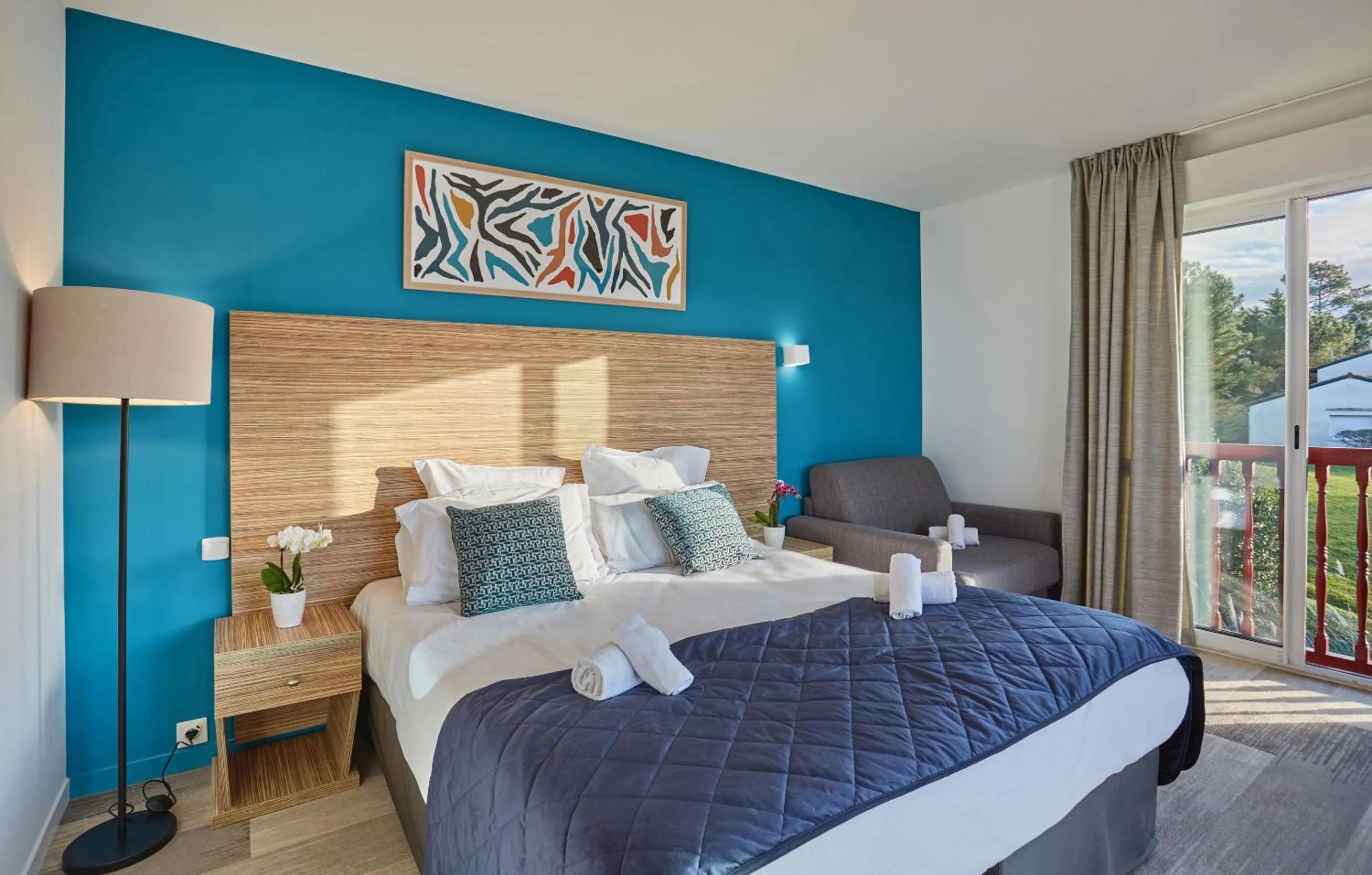 Bedroom, Bed in Hôtel Erromardie by Odalys