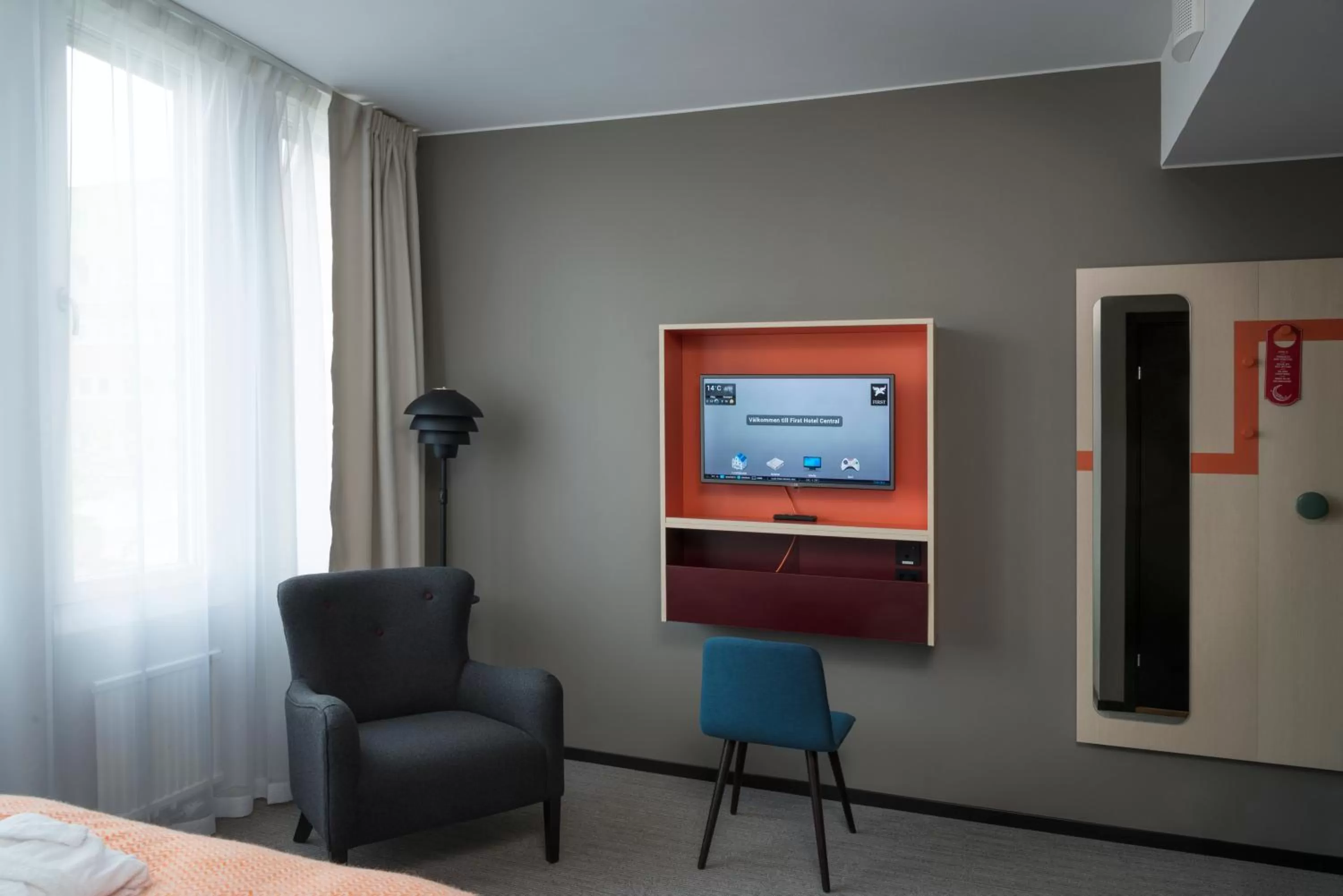 Seating area in First Hotel Central