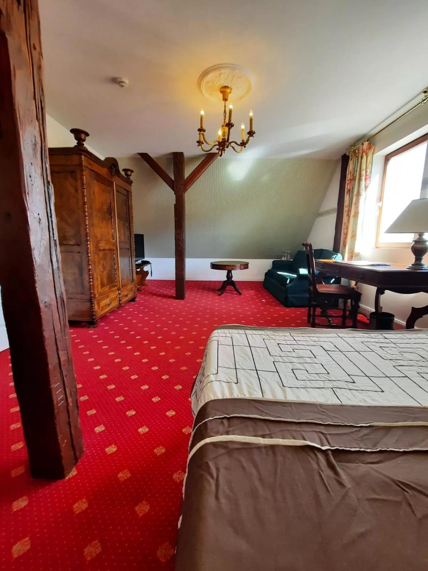 Living room, Bed in Landhaus Bode