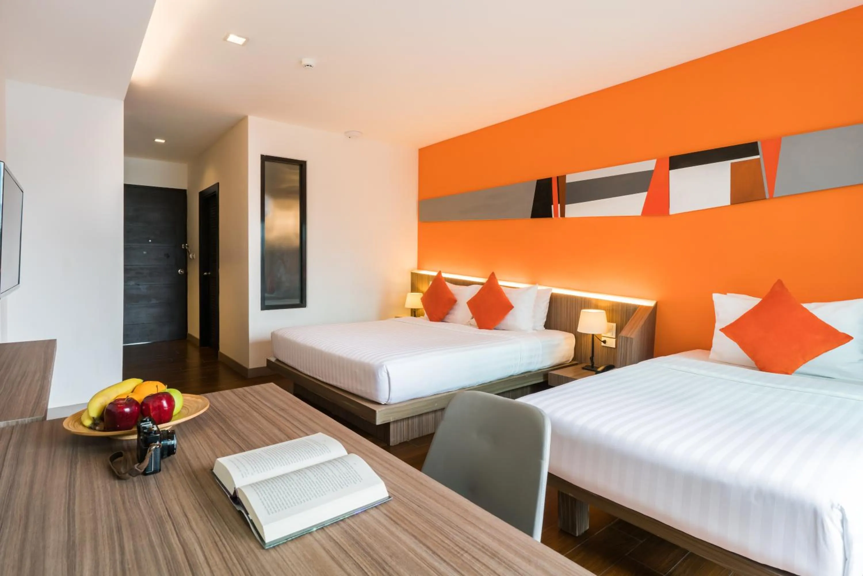 Bed in J Inspired Hotel Pattaya