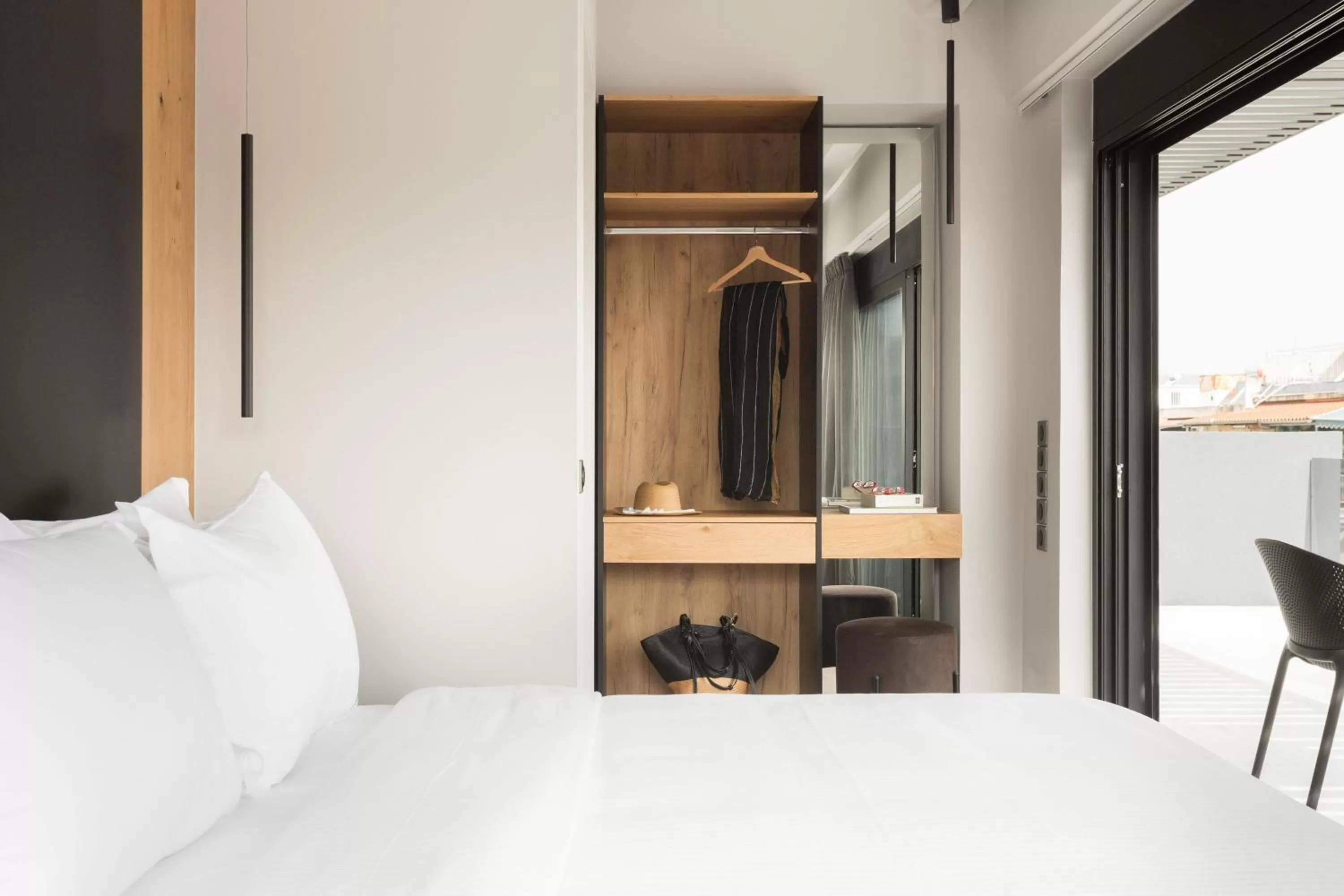 Bed in LUX&EASY Athens Downtown Apartments