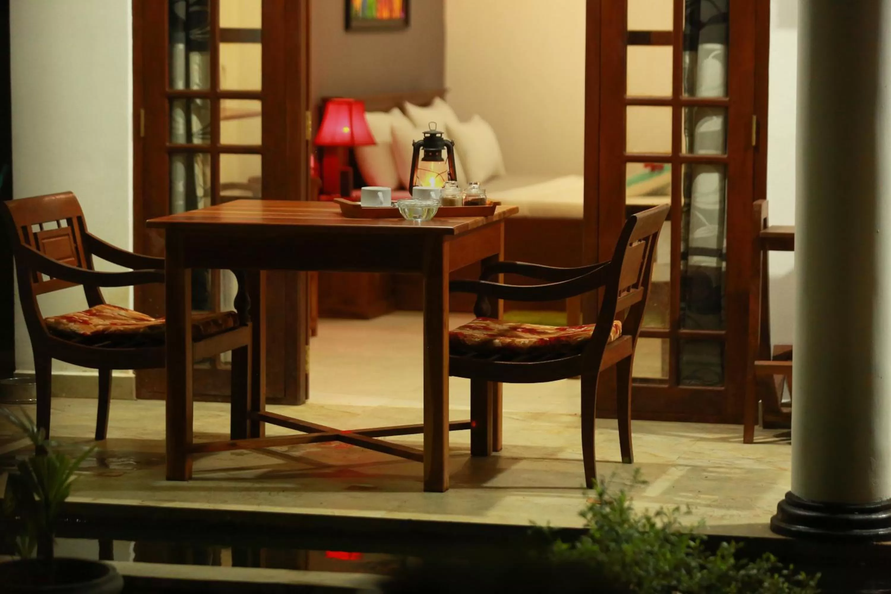 Seating area in Temple Tree