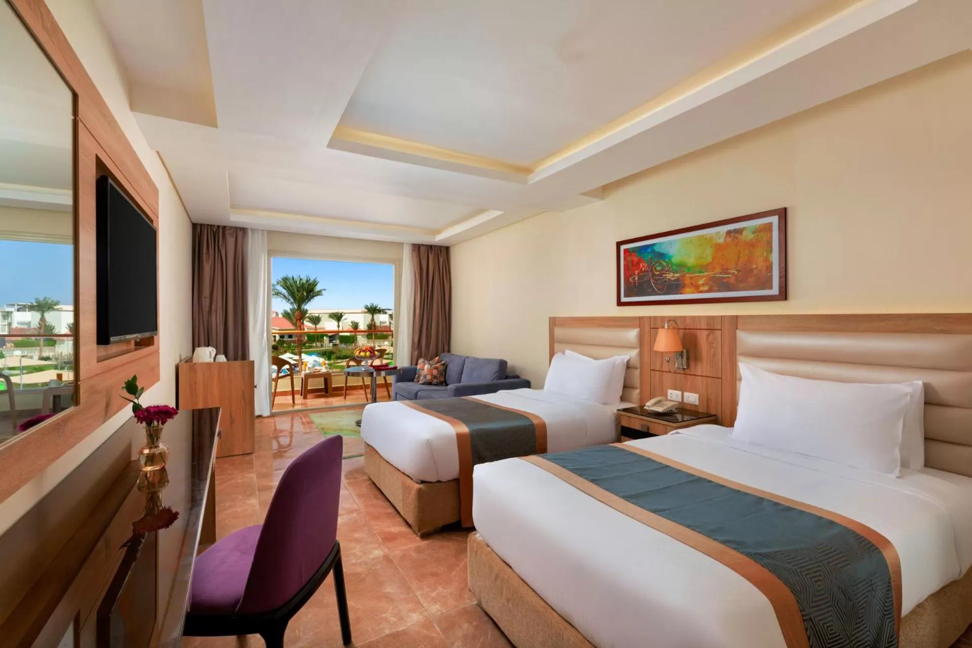 Bedroom, Bed in Pickalbatros Dana Beach Resort - Aqua Park