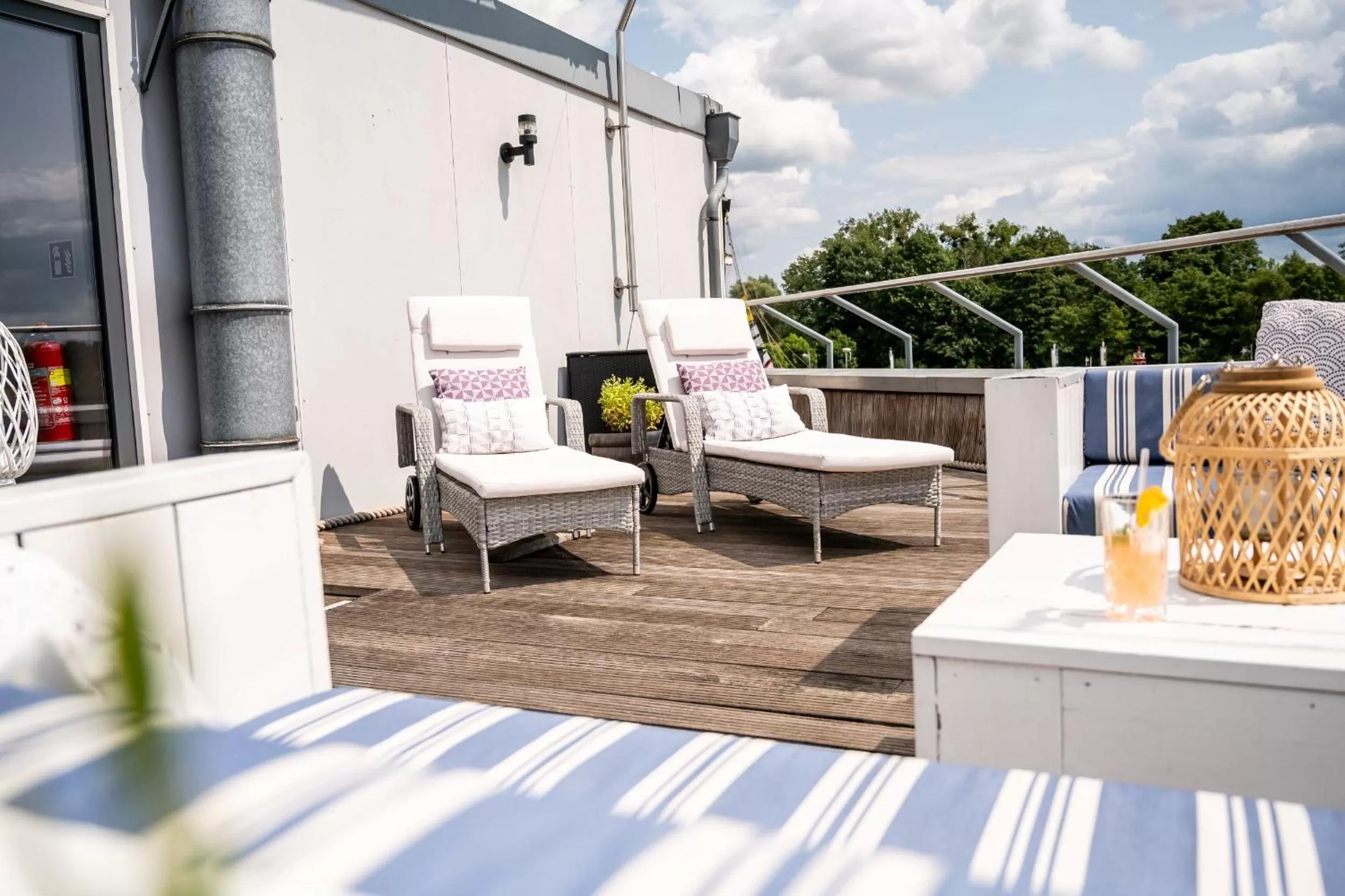 Balcony/Terrace in HafenHotel PommernYacht