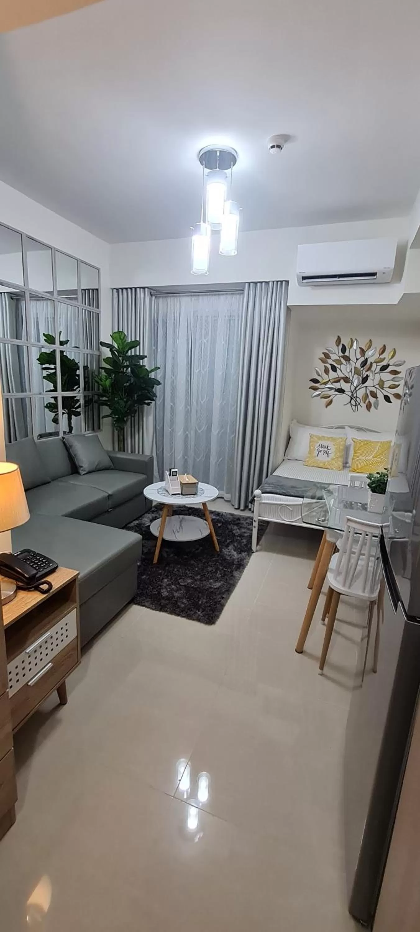 Living room in Inspiria Condo Units beside Abreeza Mall Davao