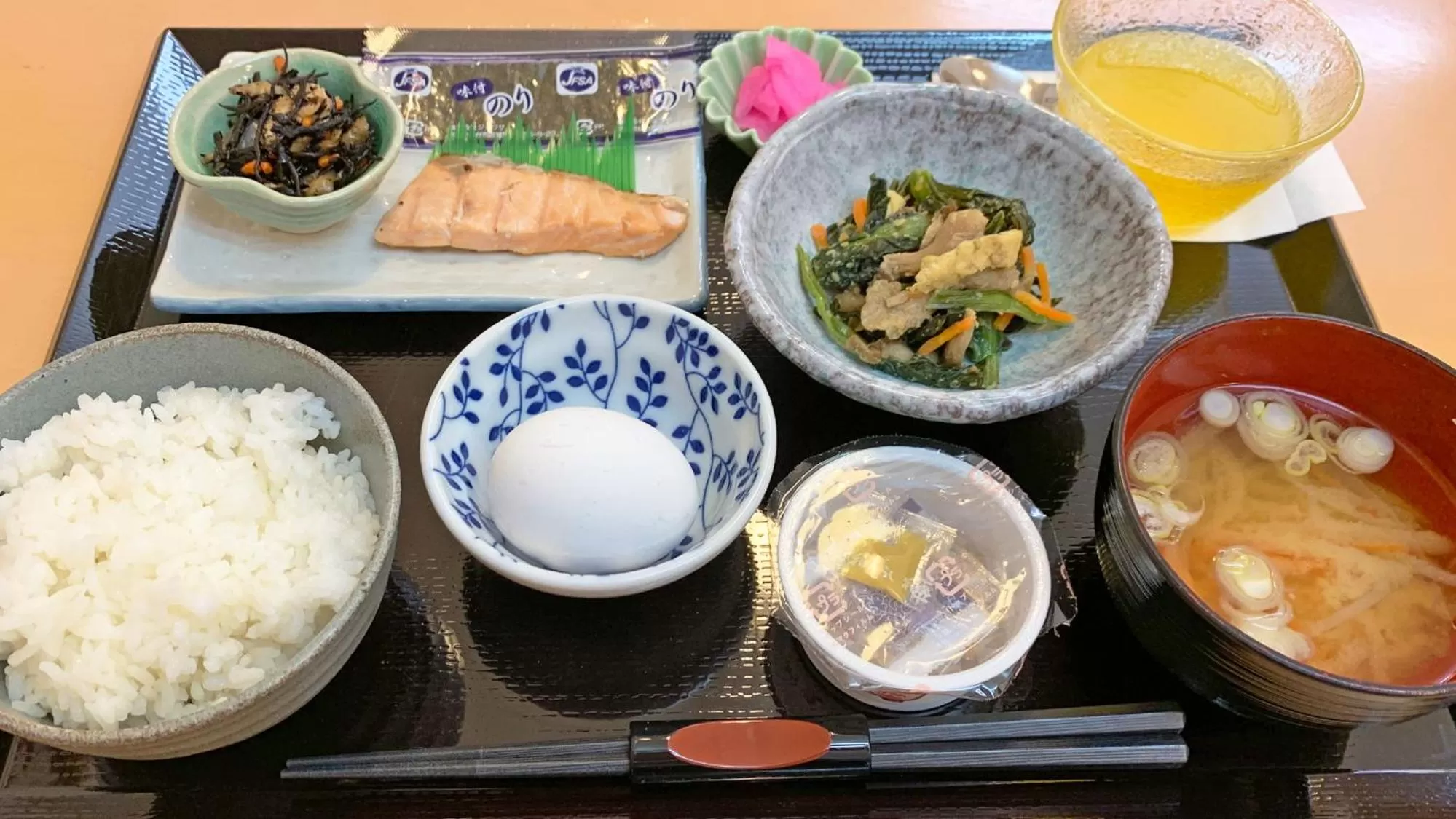 Asian breakfast in Hotel El faro