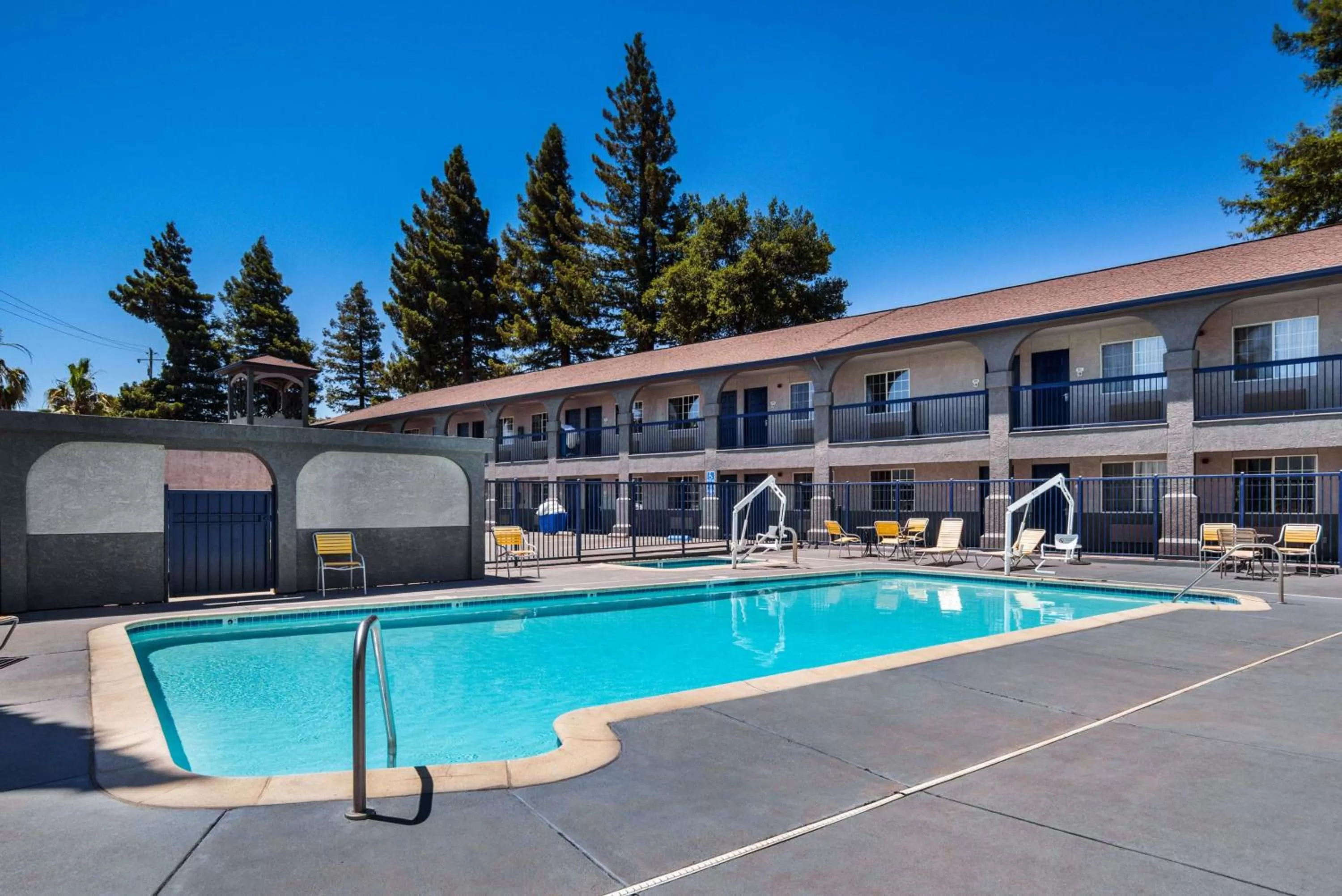 Pool view in SureStay Hotel by Best Western Ukiah