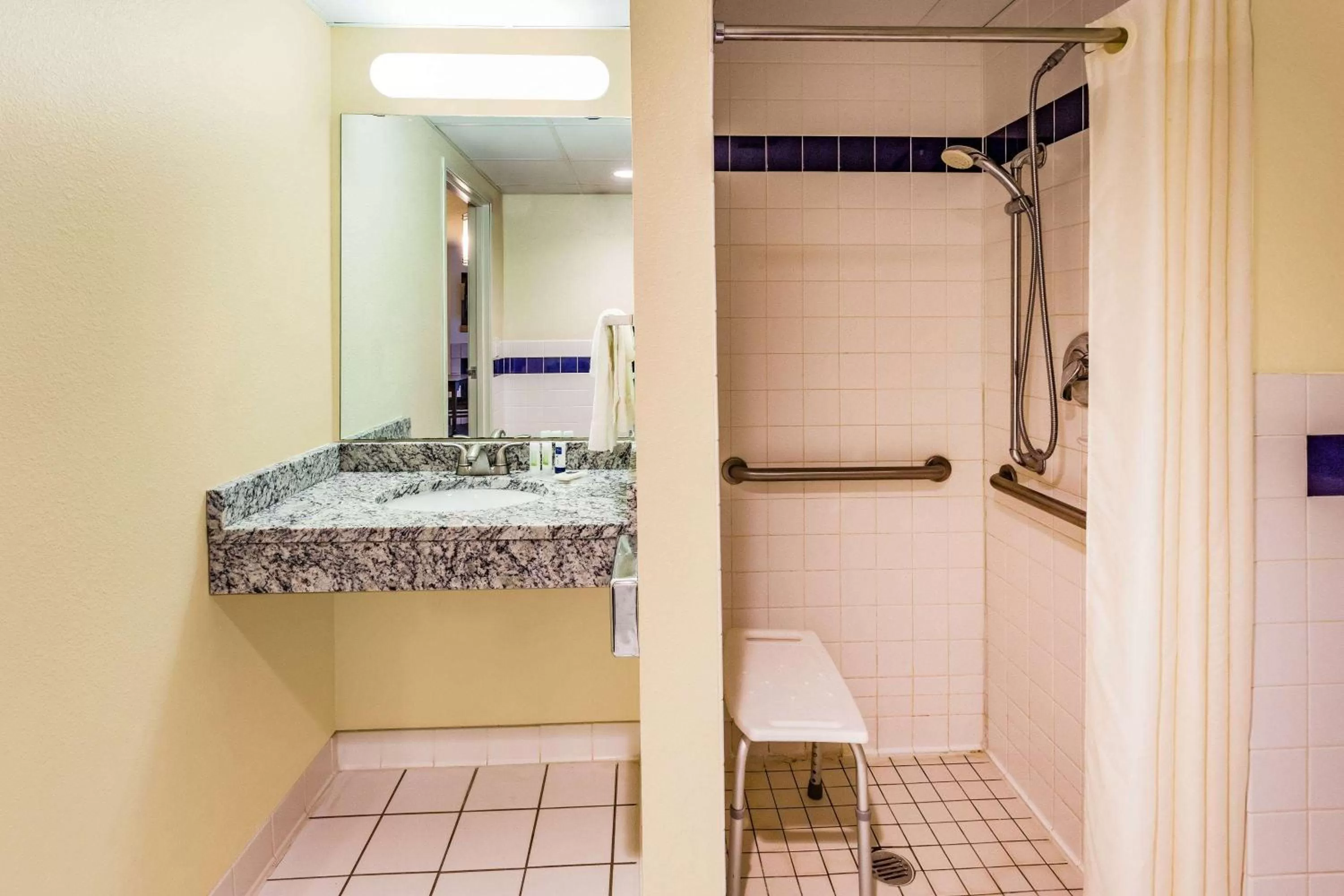 Shower in AmericInn by Wyndham Hotel and Suites Long Lake