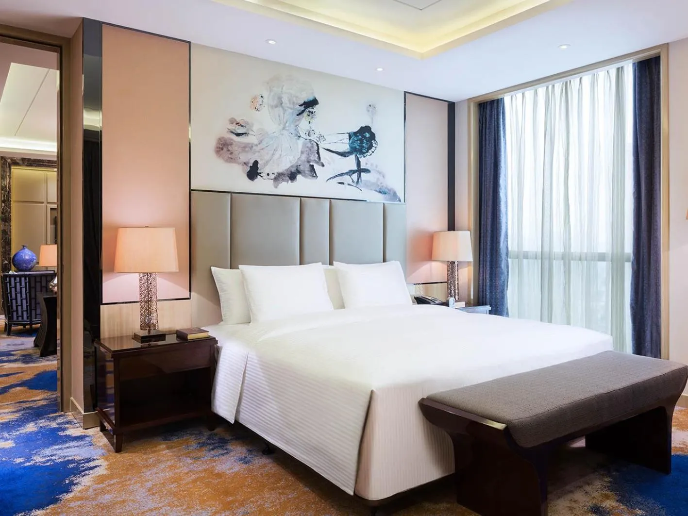Bedroom, Bed in Wanda Realm Nanchang