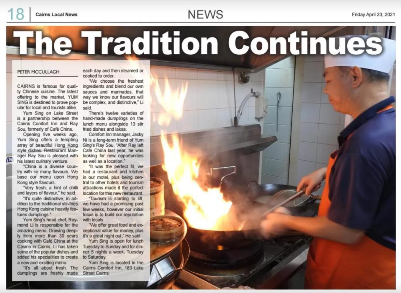 Restaurant/places to eat in Comfort Inn Cairns City