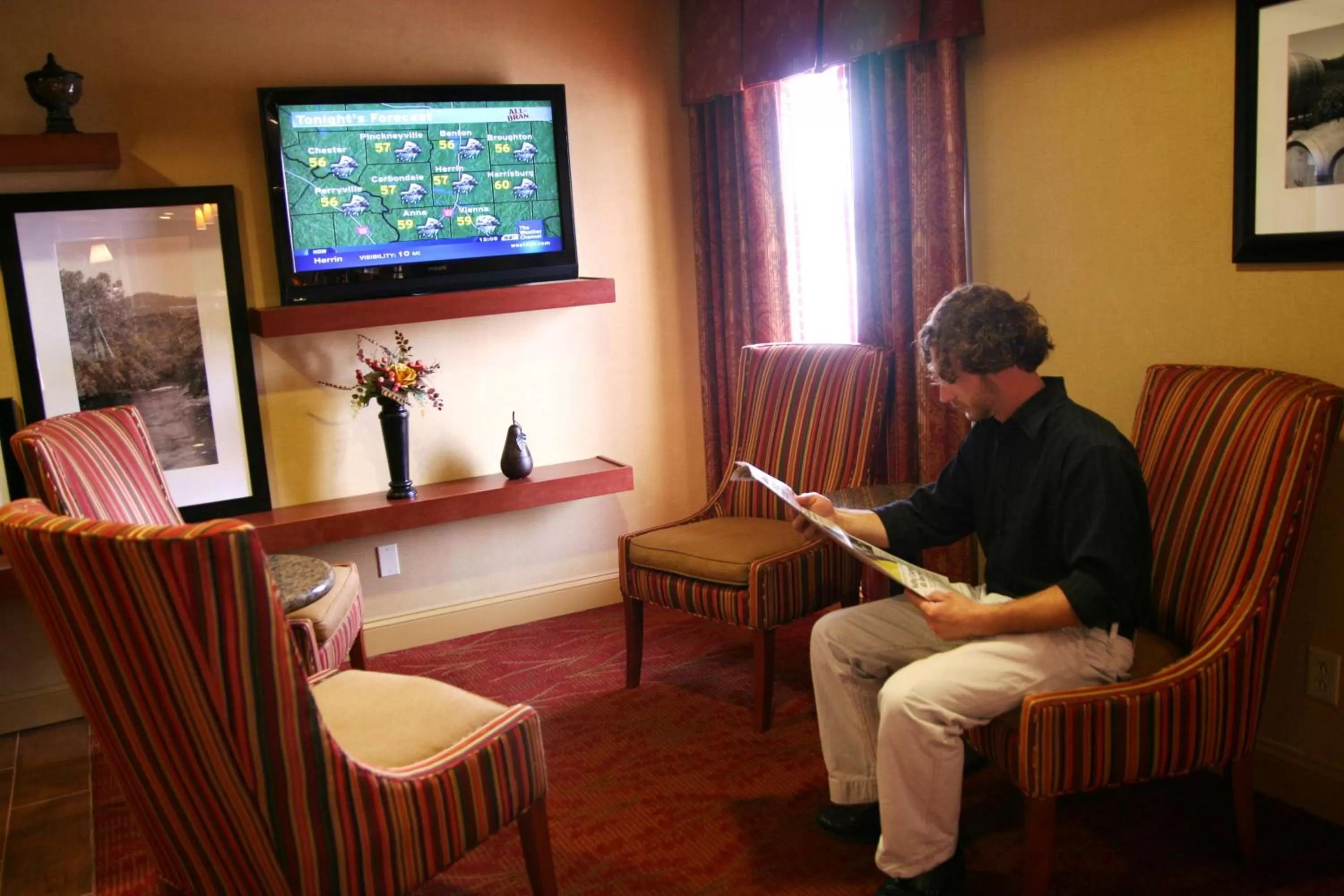Lobby or reception, TV/Entertainment Center in Hampton Inn Marion