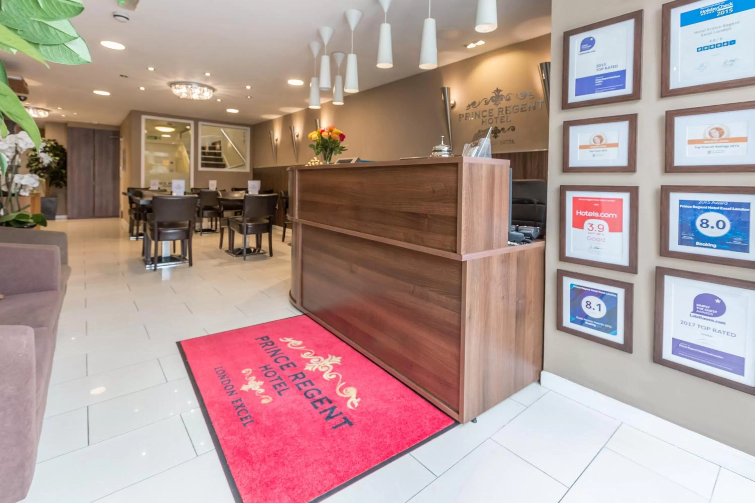 Lobby or reception in Prince Regent Hotel Excel London