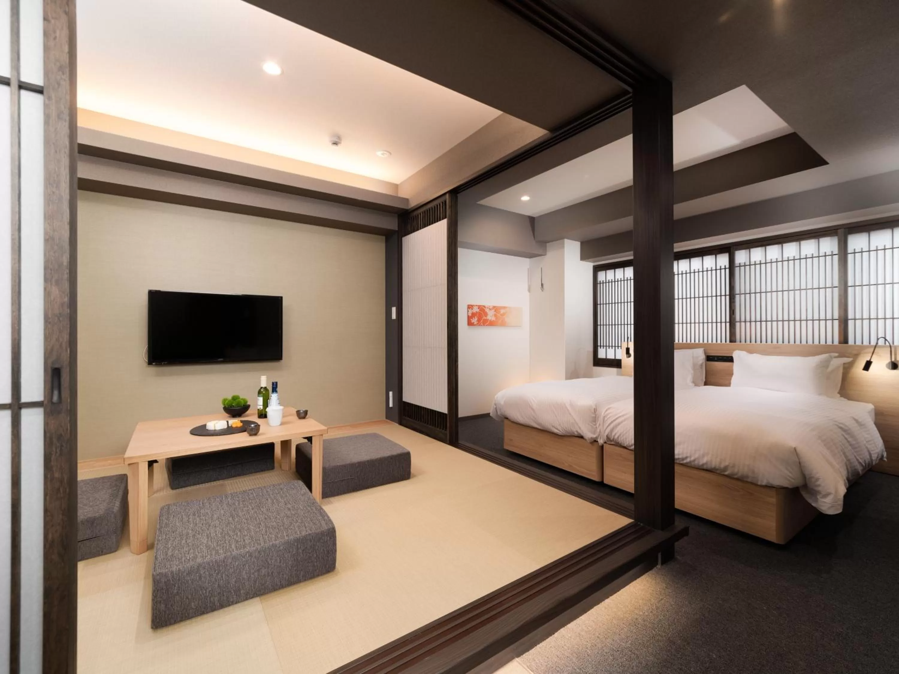 Photo of the whole room, Bed in MIMARU Kyoto Nishinotoin Takatsuji