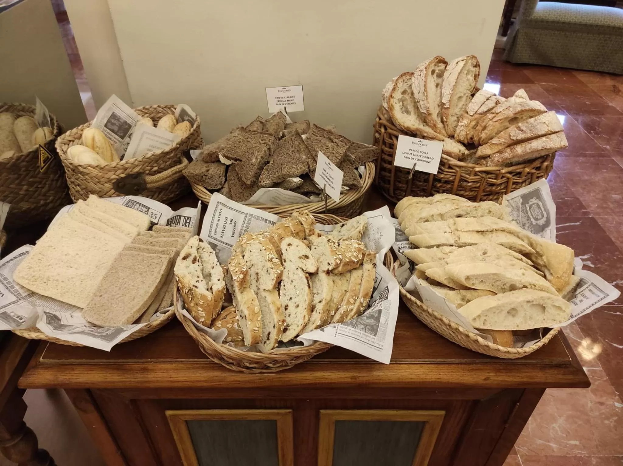 Buffet breakfast in Parador de Ferrol