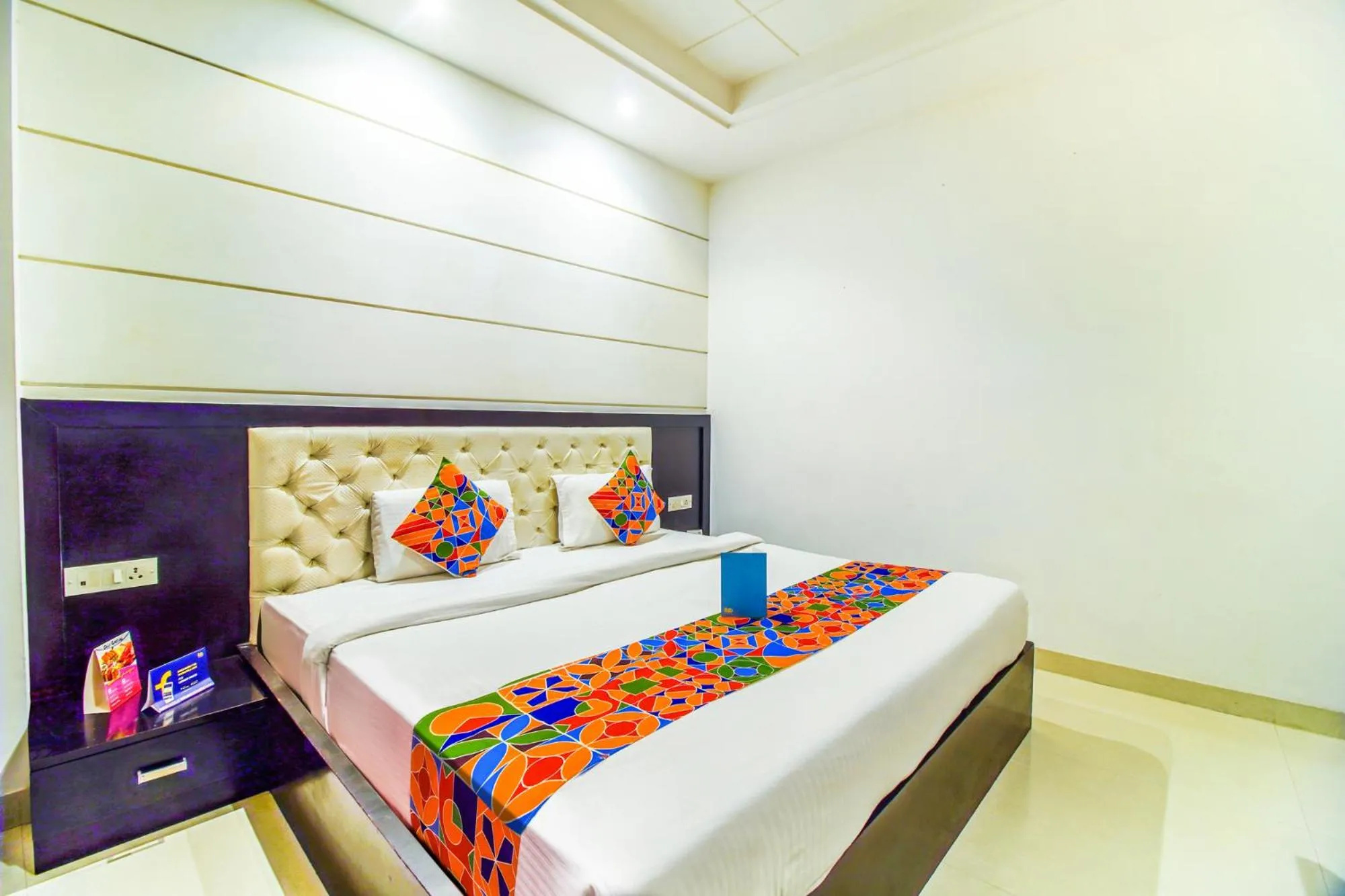 Bed in FabHotel Transit Delhi Airport Mahipalpur