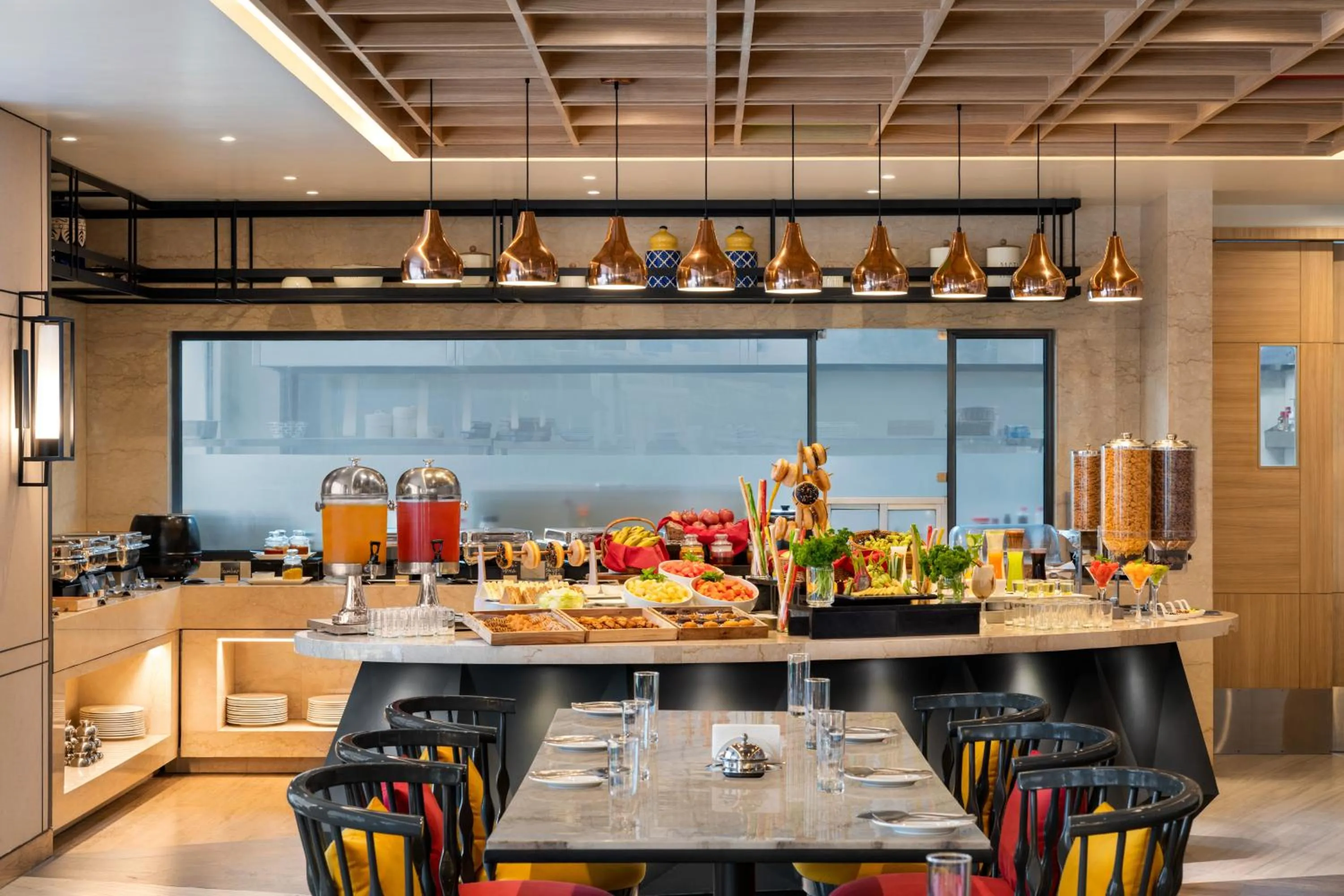 Buffet breakfast in Ramada Encore by Wyndham Siliguri Sevoke Road