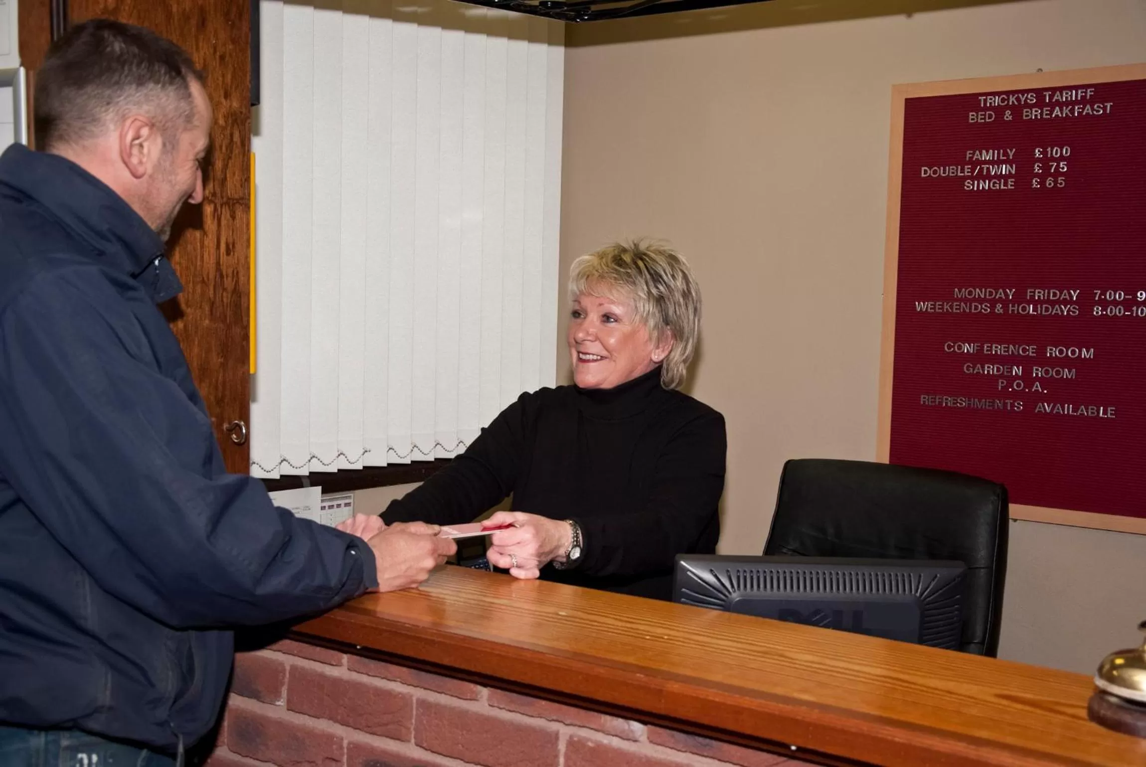 Staff, Lobby/Reception in Tricky's Hotel