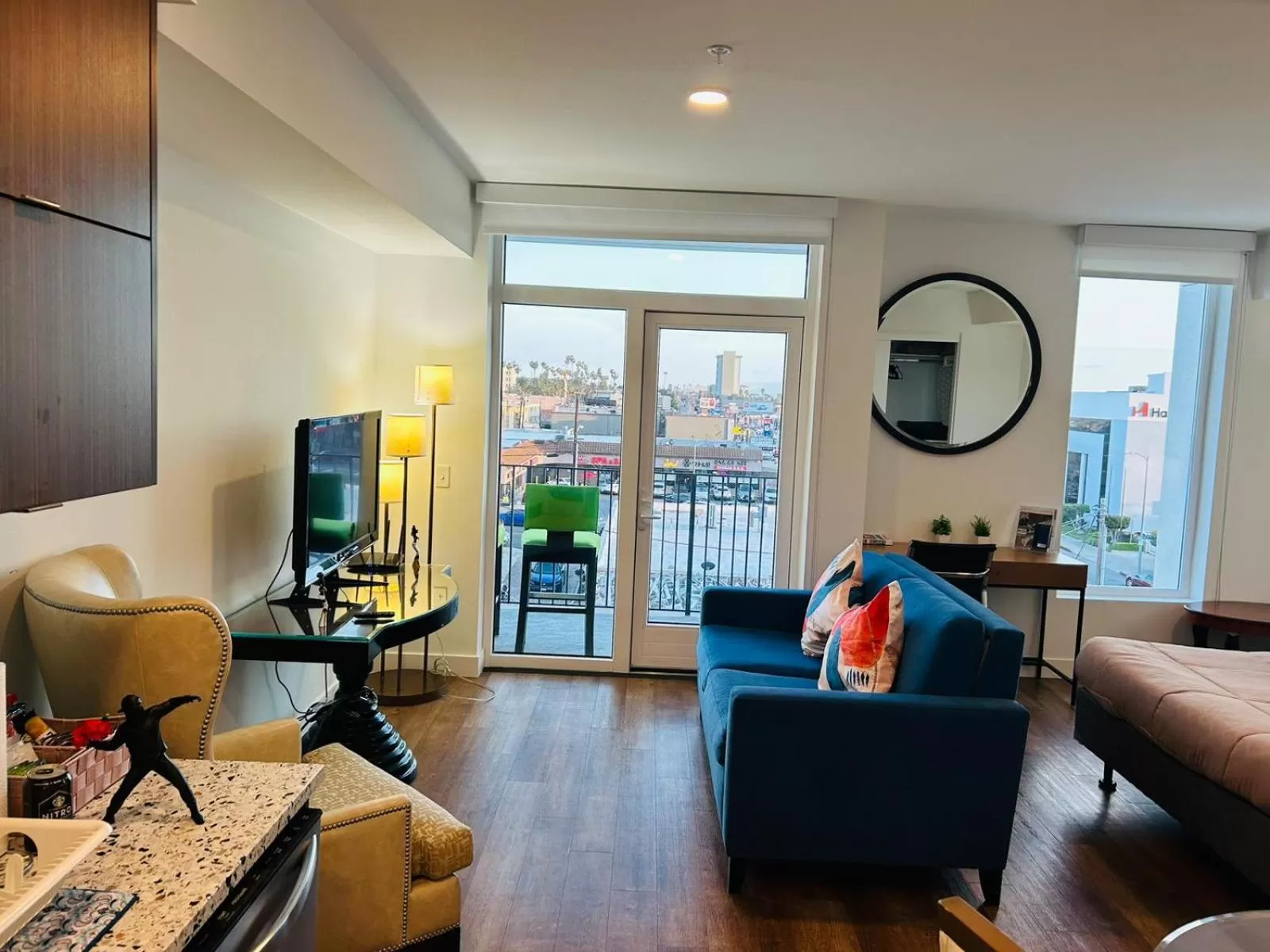 Living room, Seating Area in Gorgeous Hollywood Apts LA's Best Location and Amazing Roof Deck