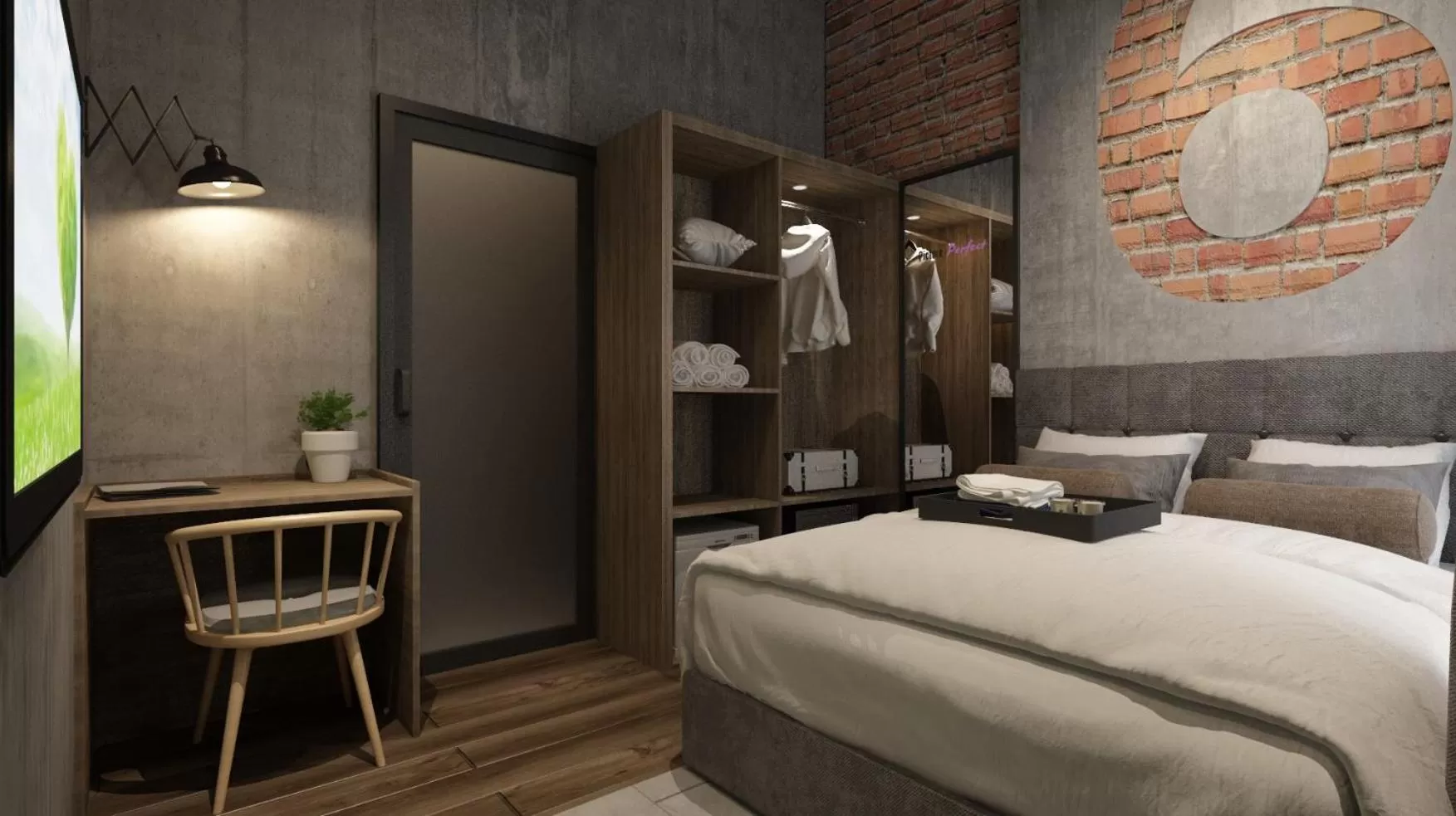 Photo of the whole room, Bed in Brown Hotel