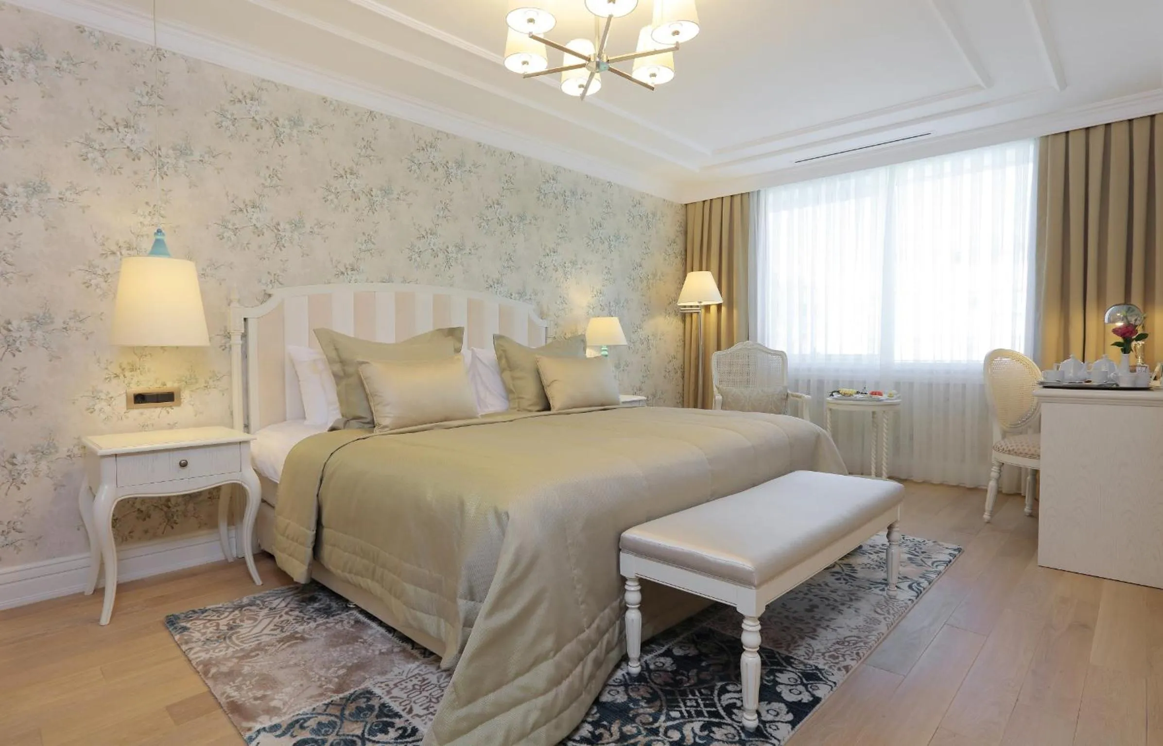 Decorative detail, Bed in Latanya Hotel Ankara