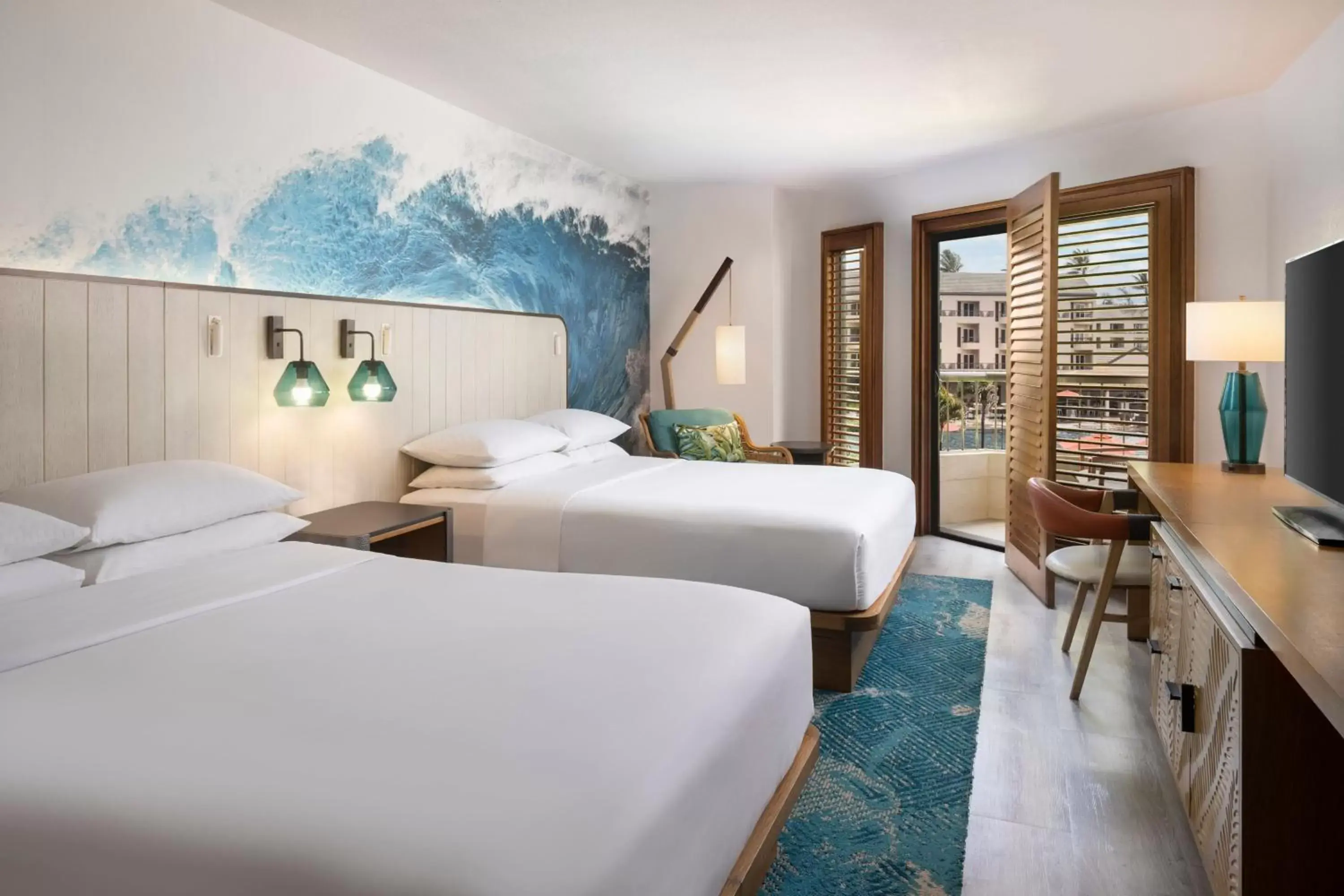 Queen Room with Two Queen Beds and Pool View in Sheraton Kauai Coconut Beach Resort Queen Room with Two Queen Beds and Pool View in Sheraton Kauai Coconut Beach Resort