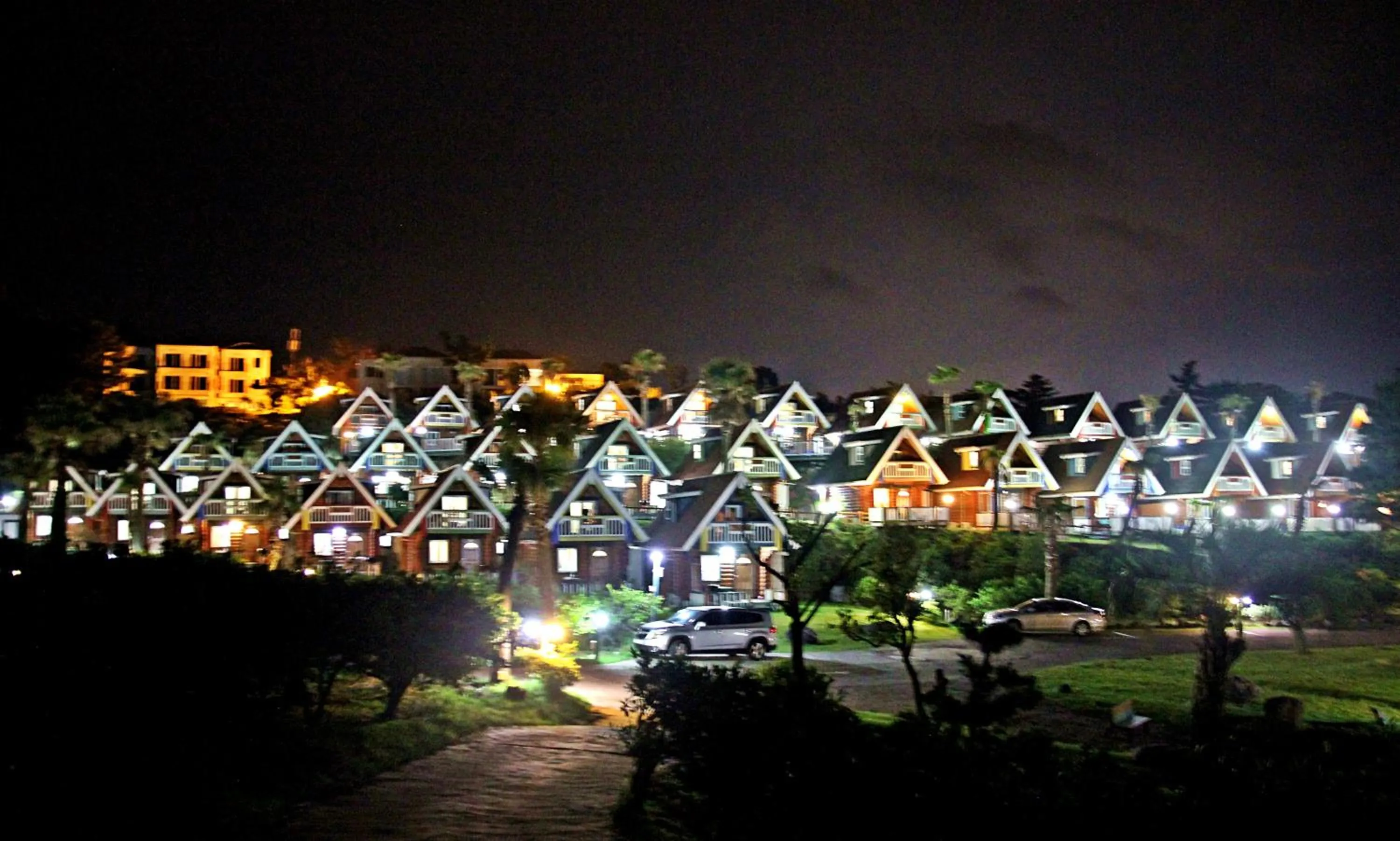 Garden view in Jungmun Log Pension & Resort