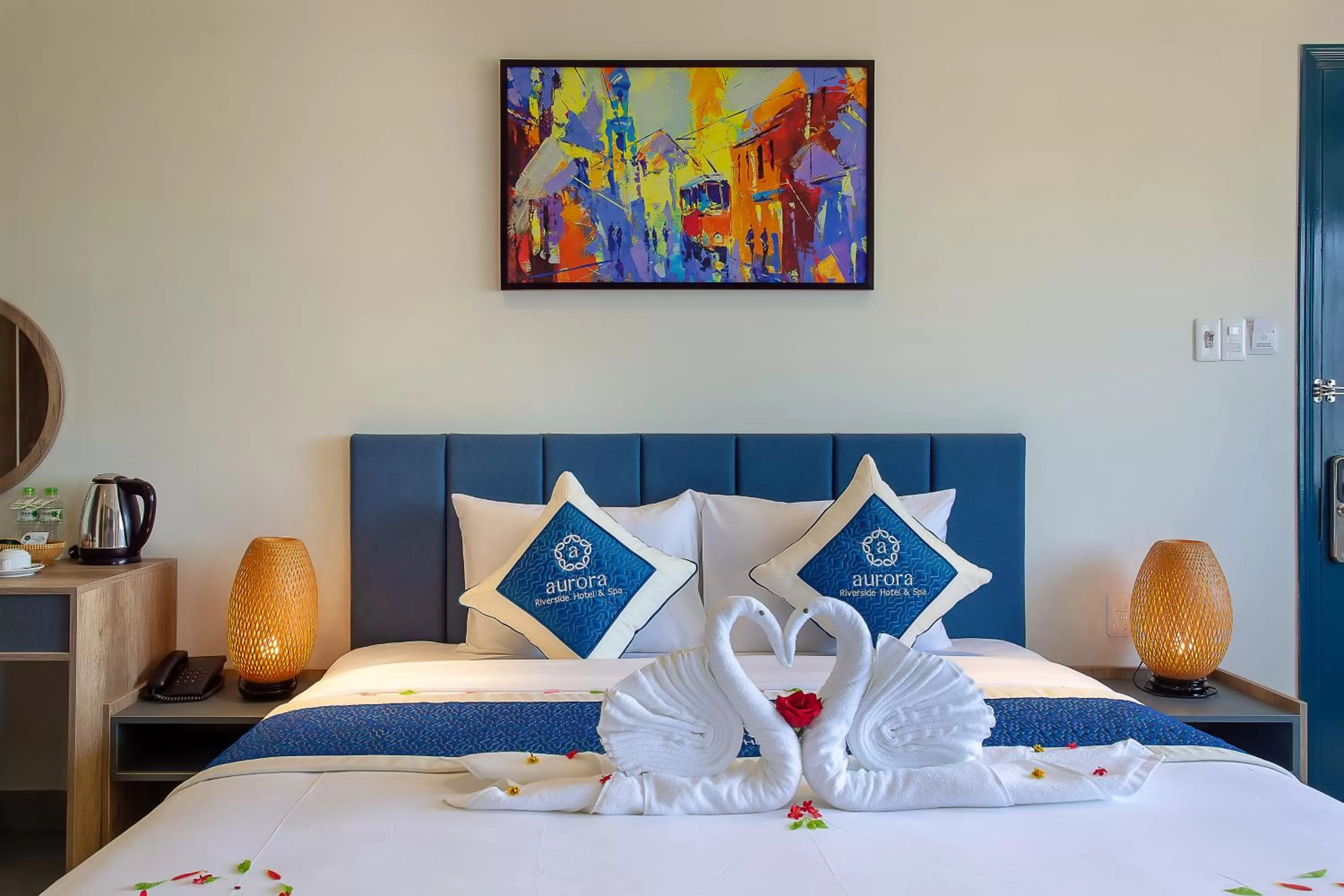 Bed in Hoi An Aurora Riverside Hotel and Spa