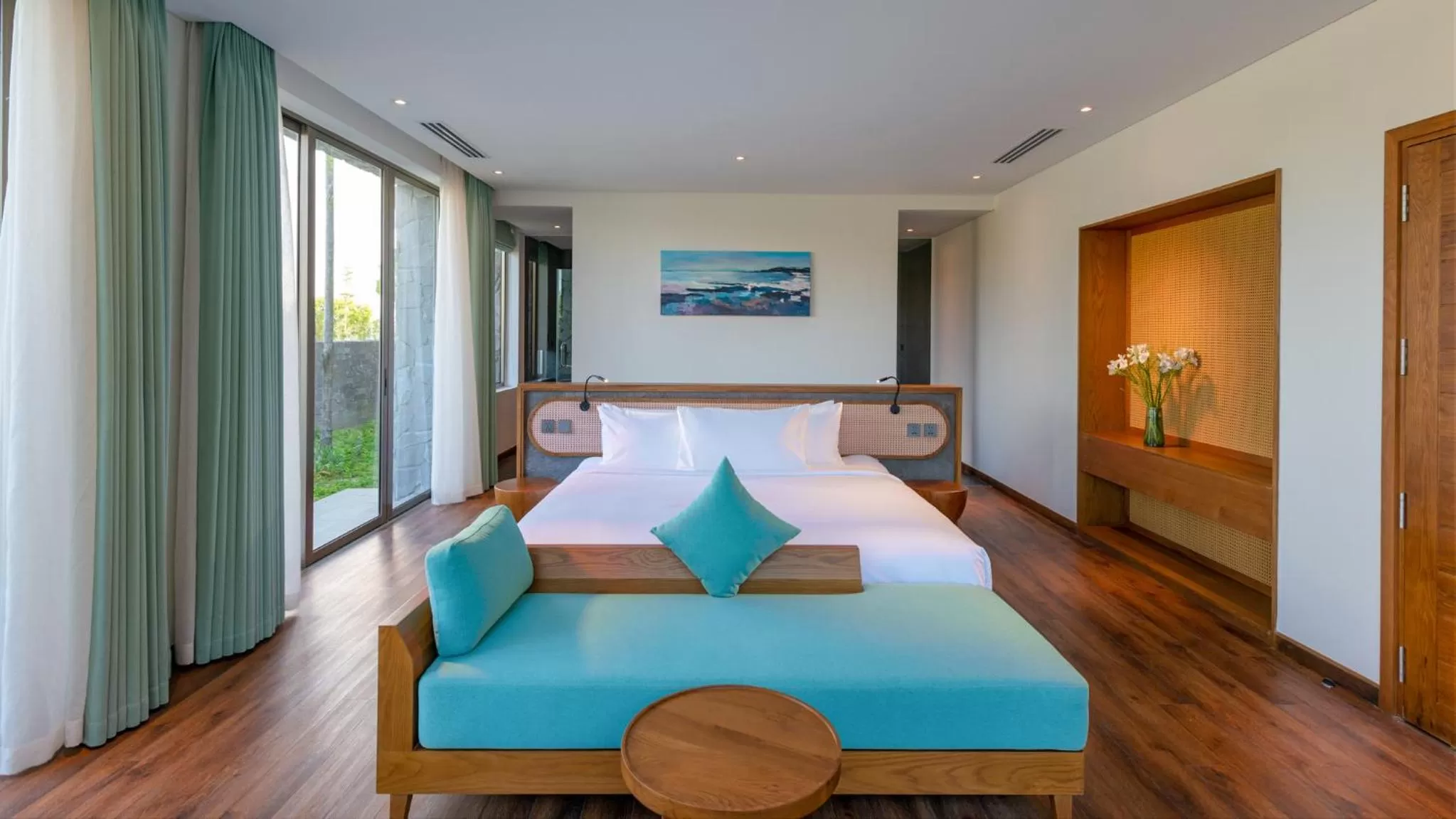 Bed in Bellerive Hoi An Resort and Spa