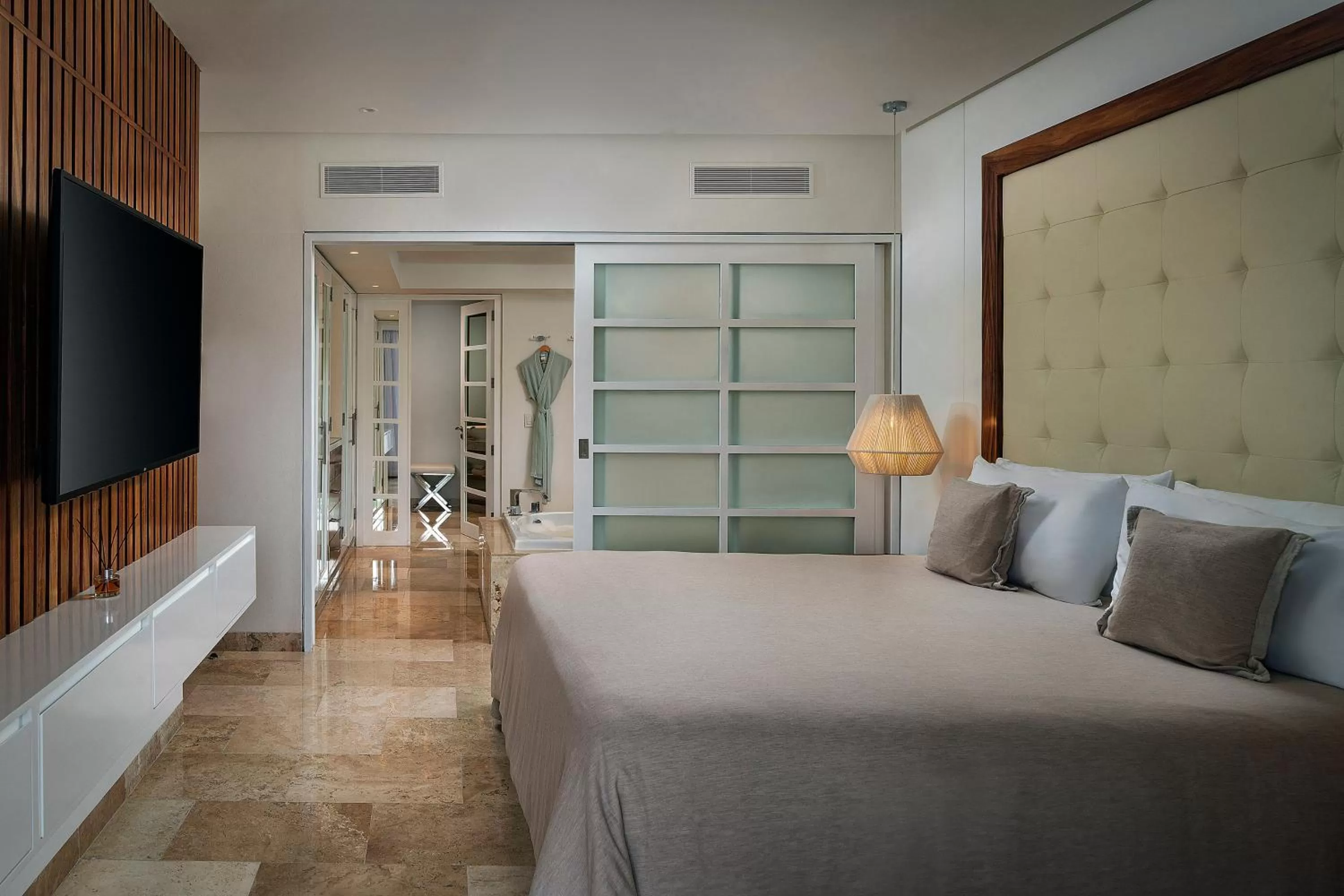 View (from property/room), Bed in Paradisus La Perla - Adults Only - Riviera Maya - All Inclusive