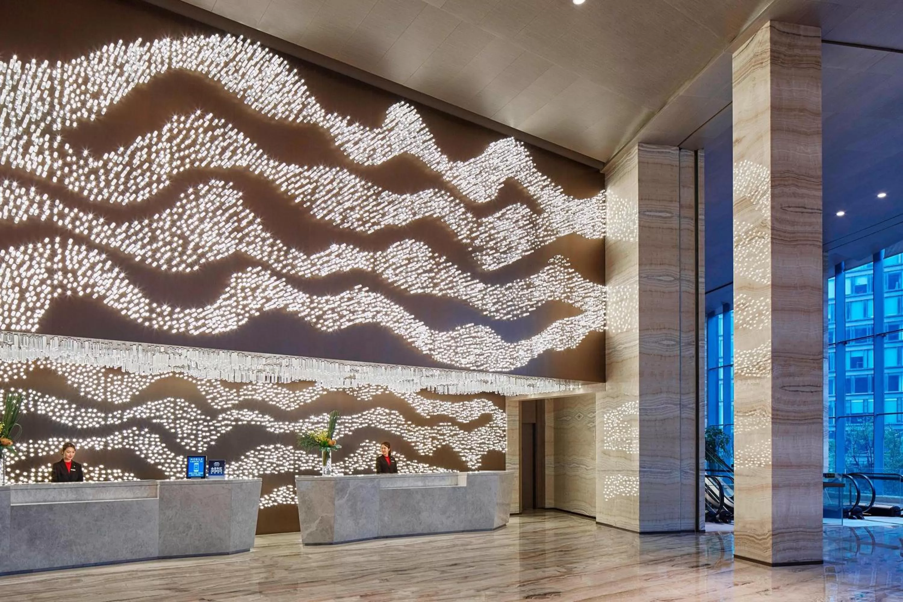Lobby or reception in Hangzhou Marriott Hotel Qianjiang
