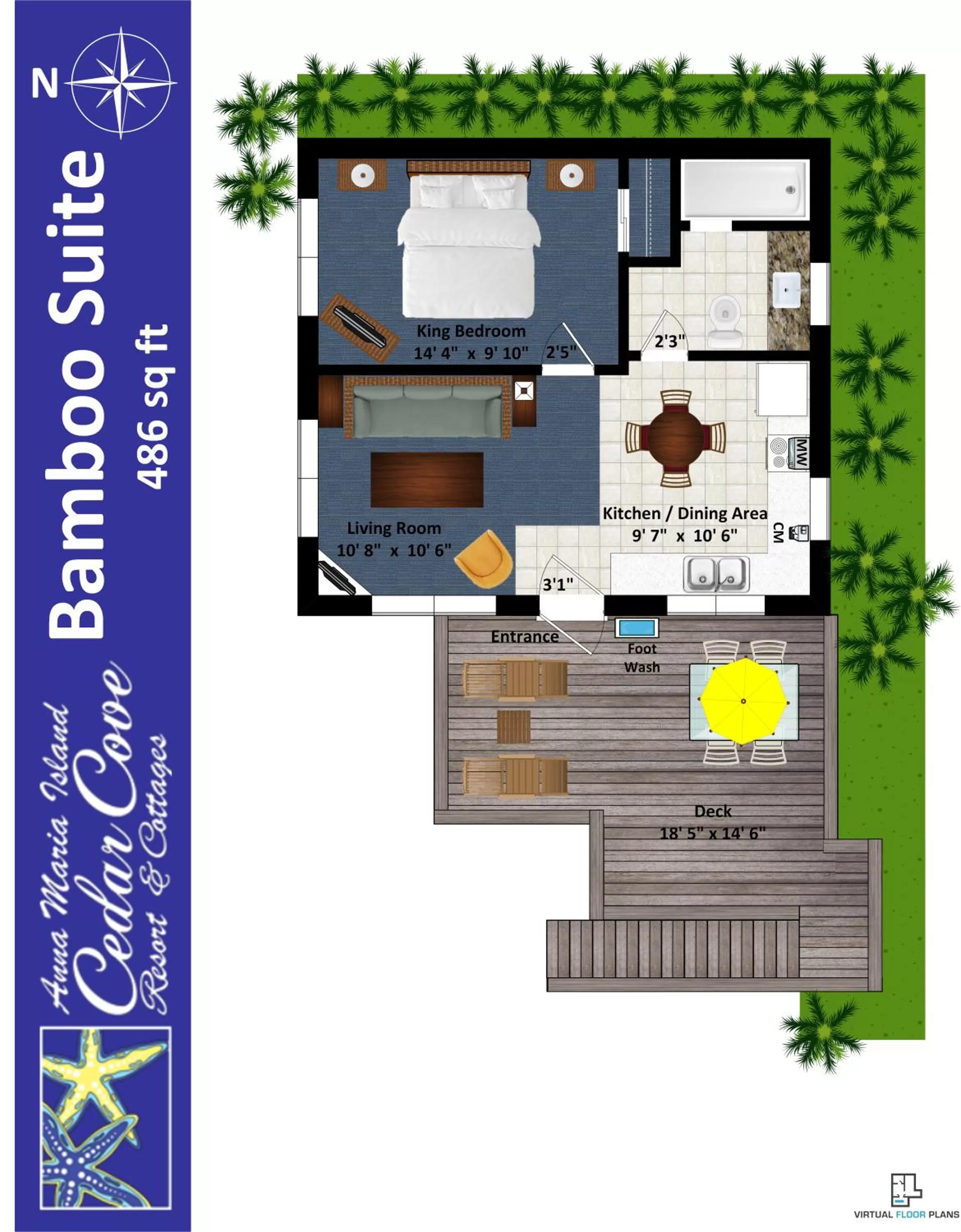 Floor plan in Cedar Cove Resort & Cottages