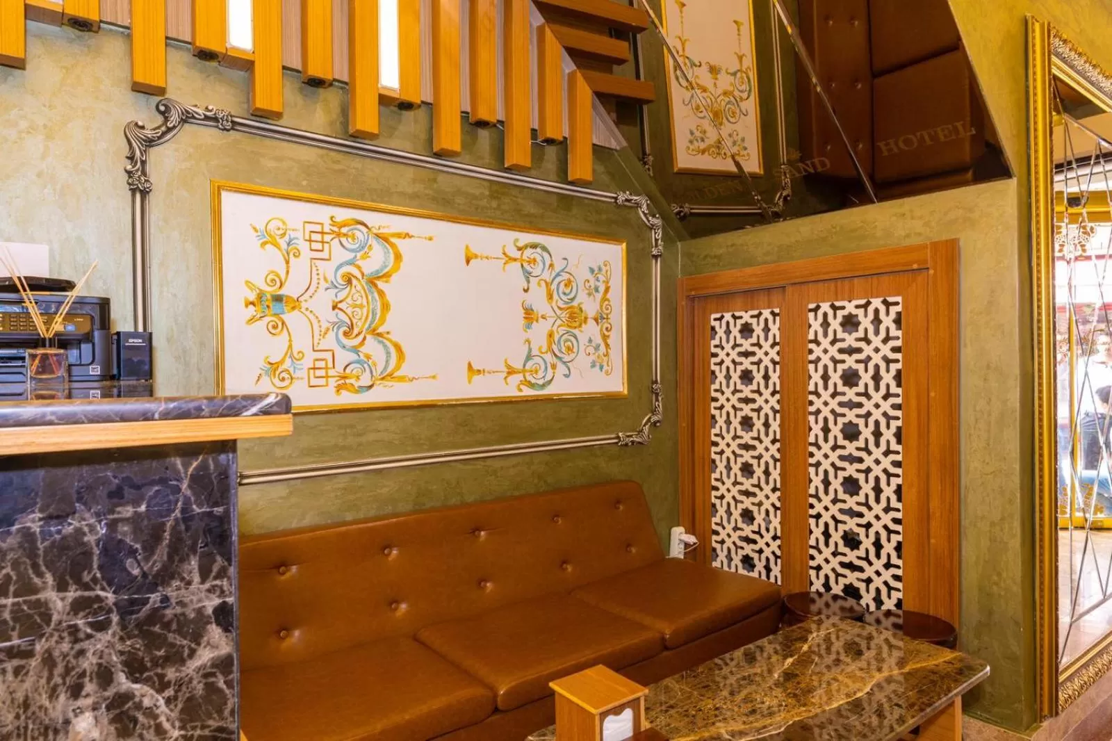 Lobby or reception in Golden Sand Hotel