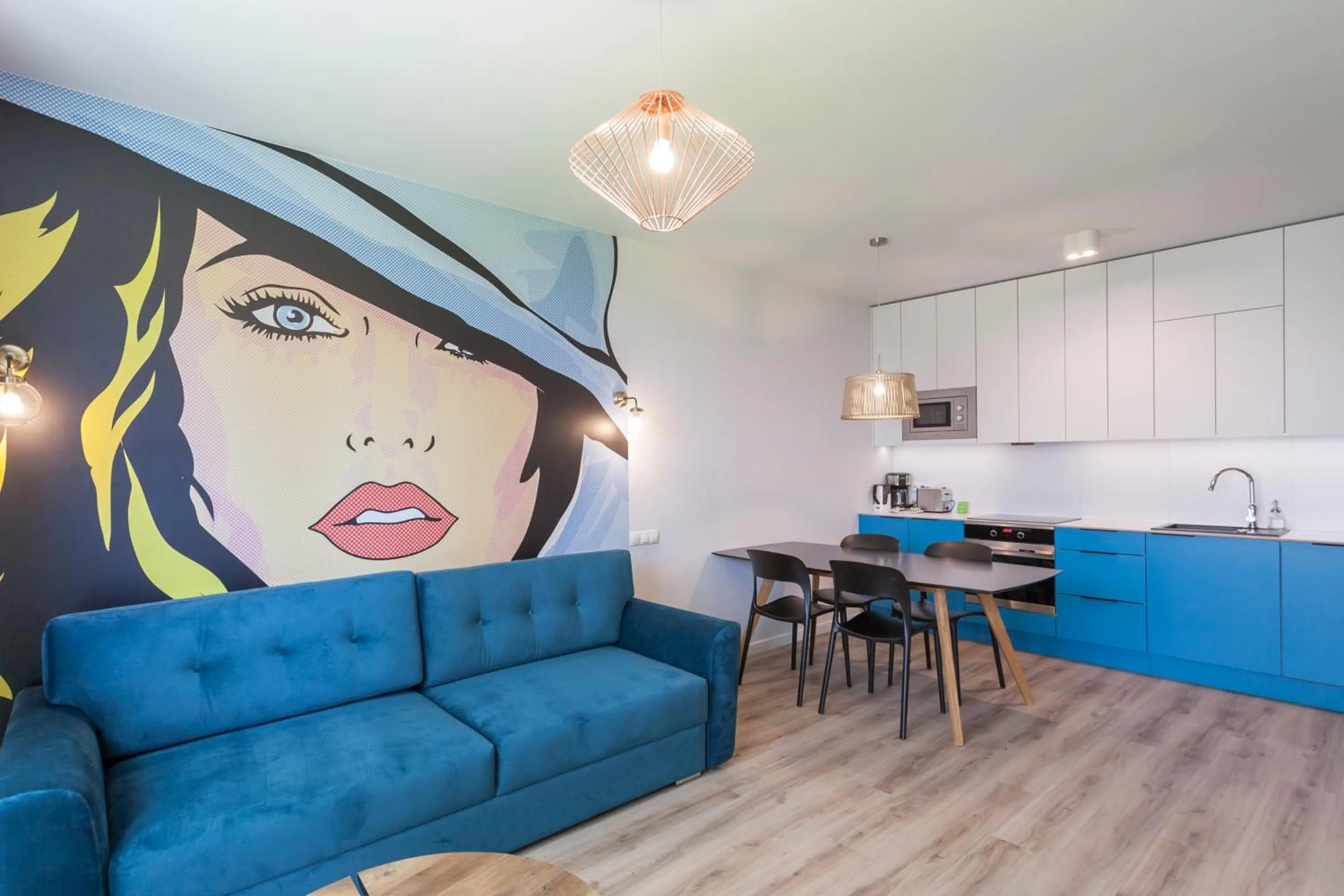 Kitchen or kitchenette in GRANO APARTMENTS Gdańsk Motława SPA & Wellness