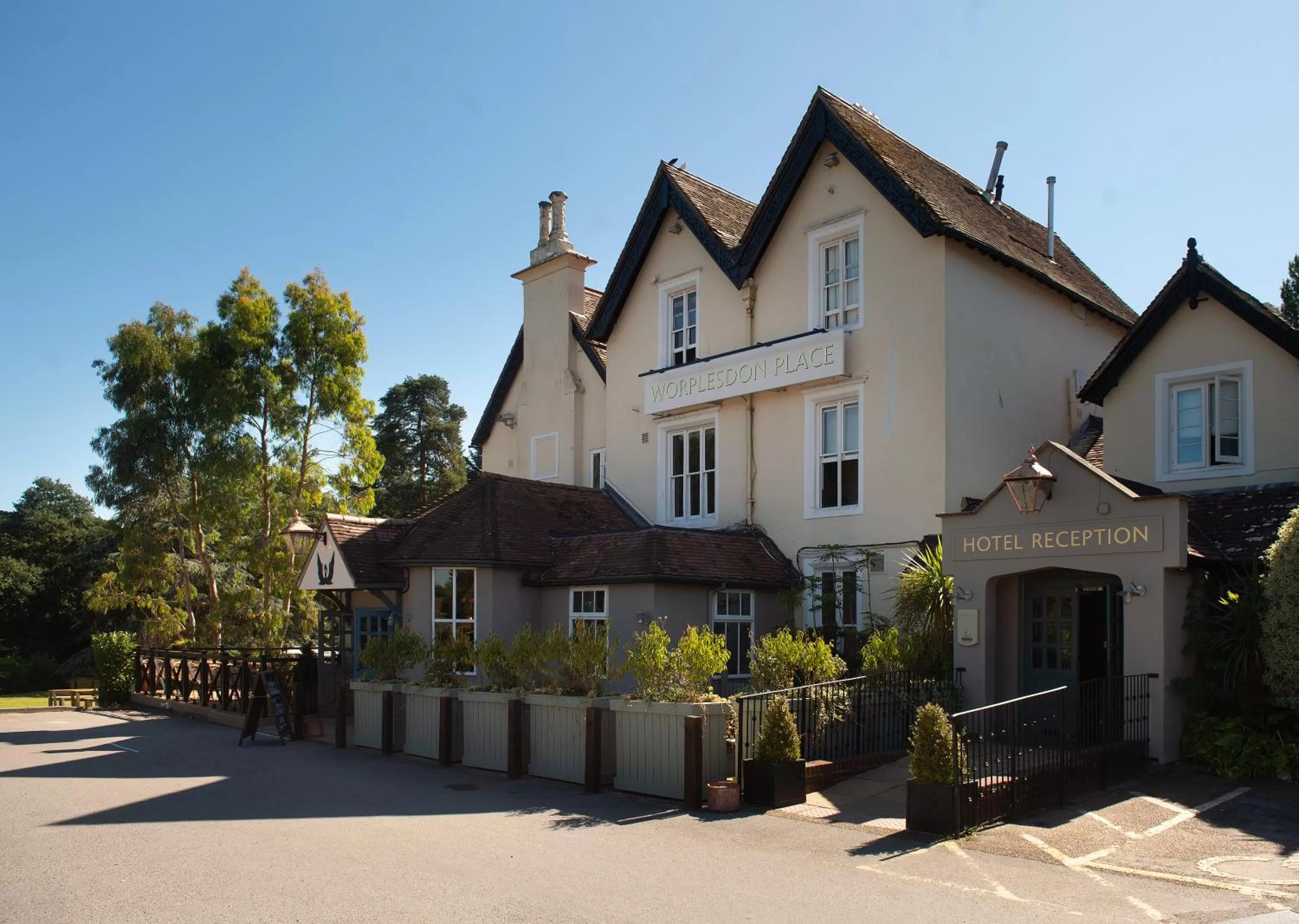 Property building in Worplesdon Place Hotel