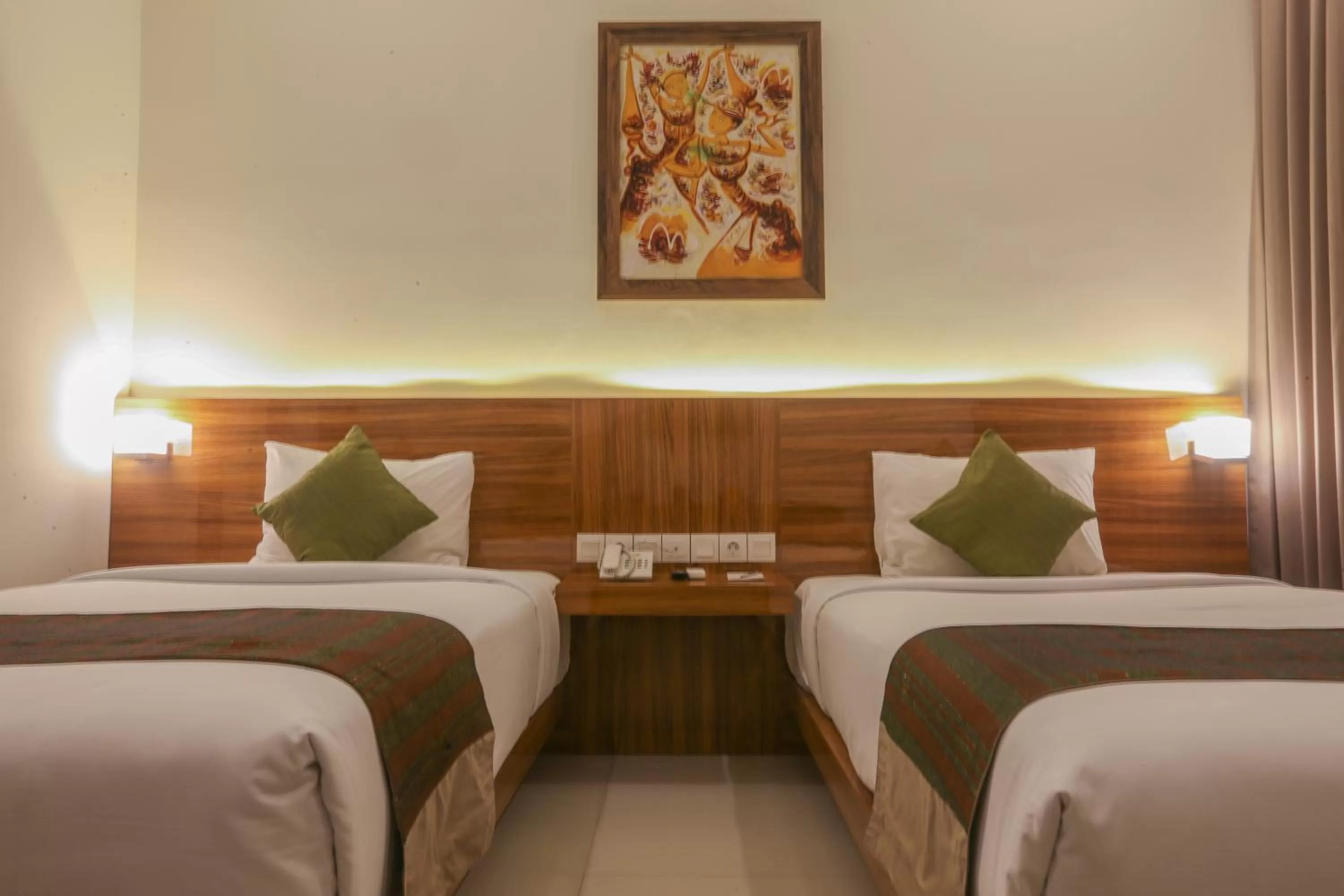Bed in Argya Santi Resort