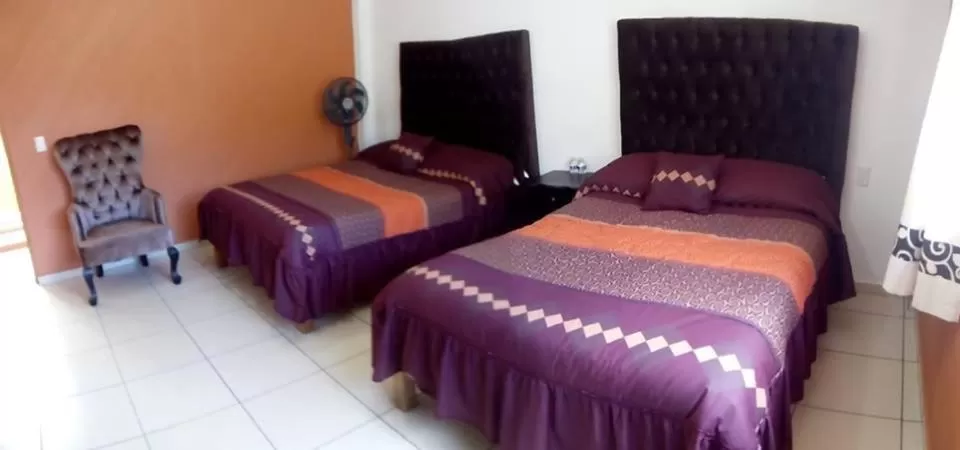 Bed in Hotel & Balneario Los Angeles